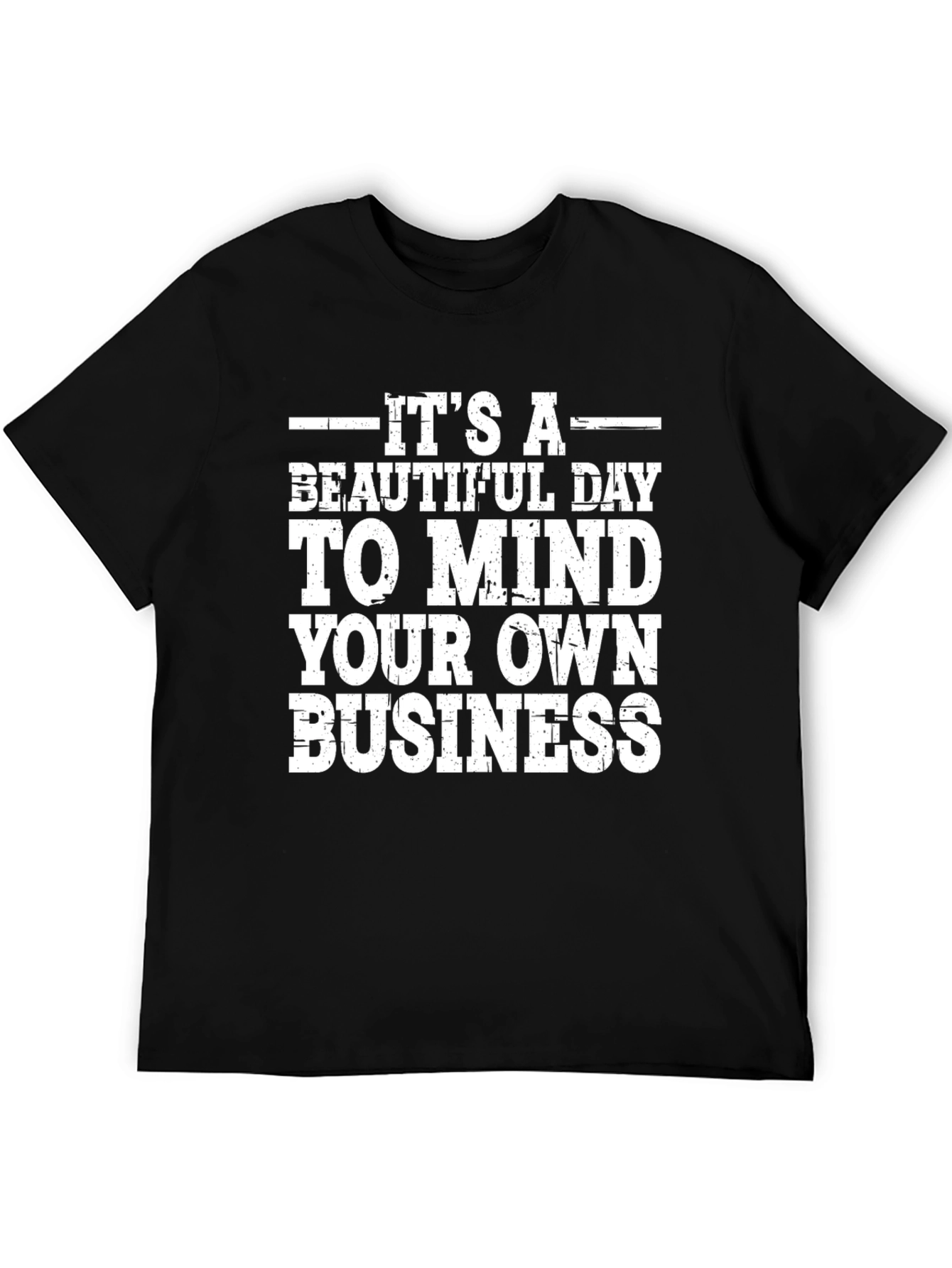 Black Mind Your Own Business Graphic T-Shirt view 5