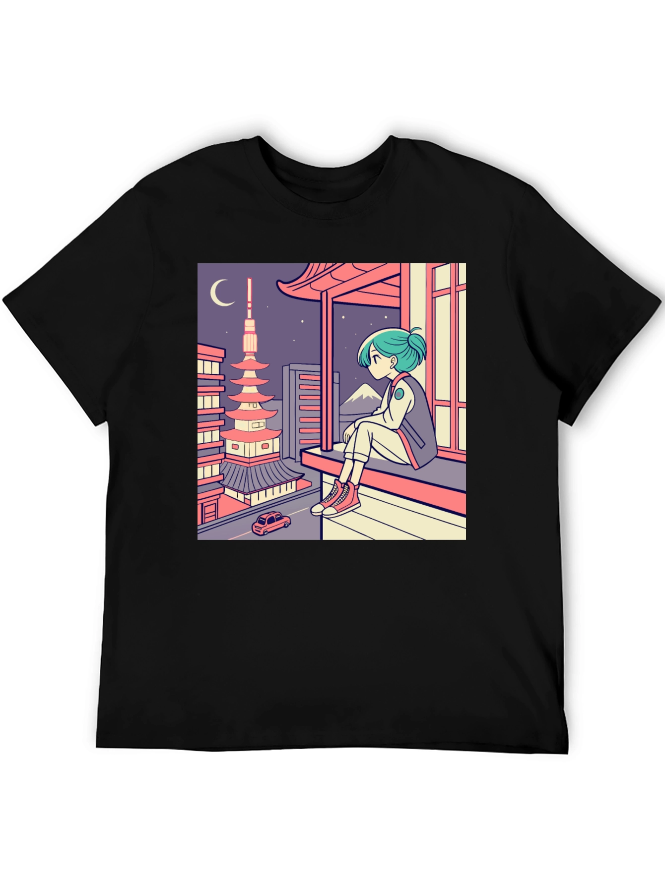 Anime Girl Japan Landscape T-Shirt - 5