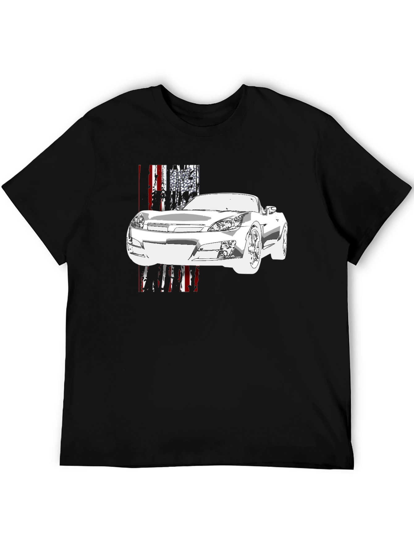 Black Car Graphic Black T-Shirt view 5