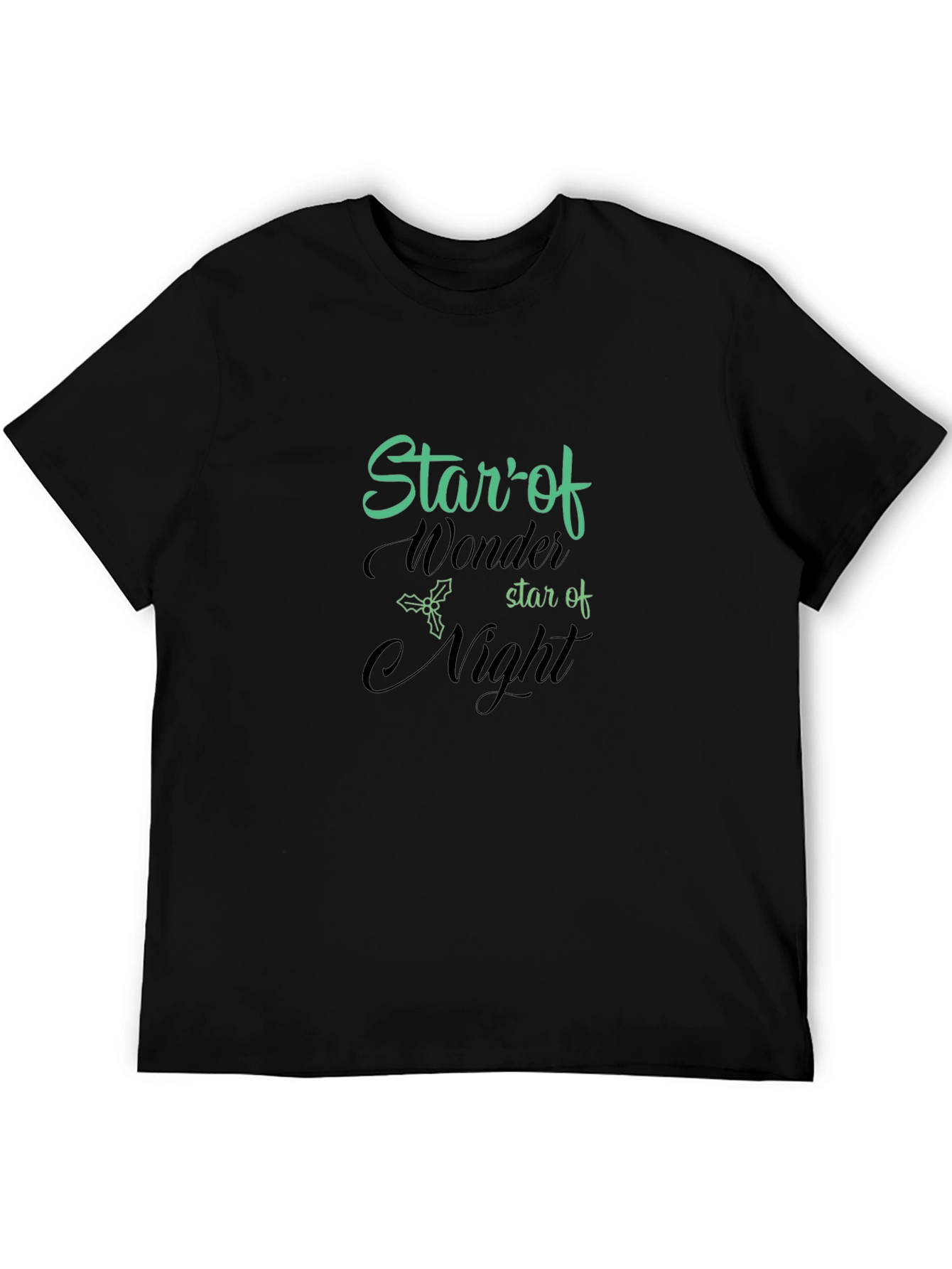 Black Star of Wonder Christmas Graphic T-Shirt view 5