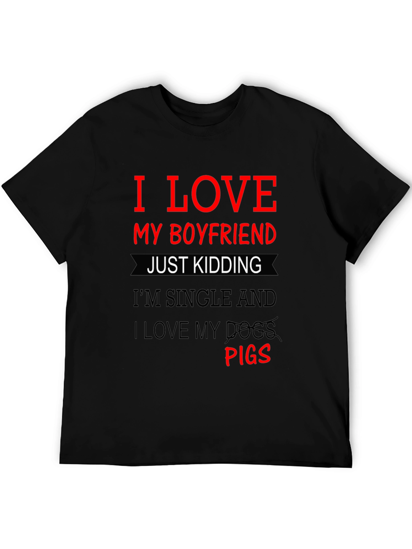 Black I LOVE MY PIGS T-Shirt Novelty Tee Funny Slogan Gift view 5