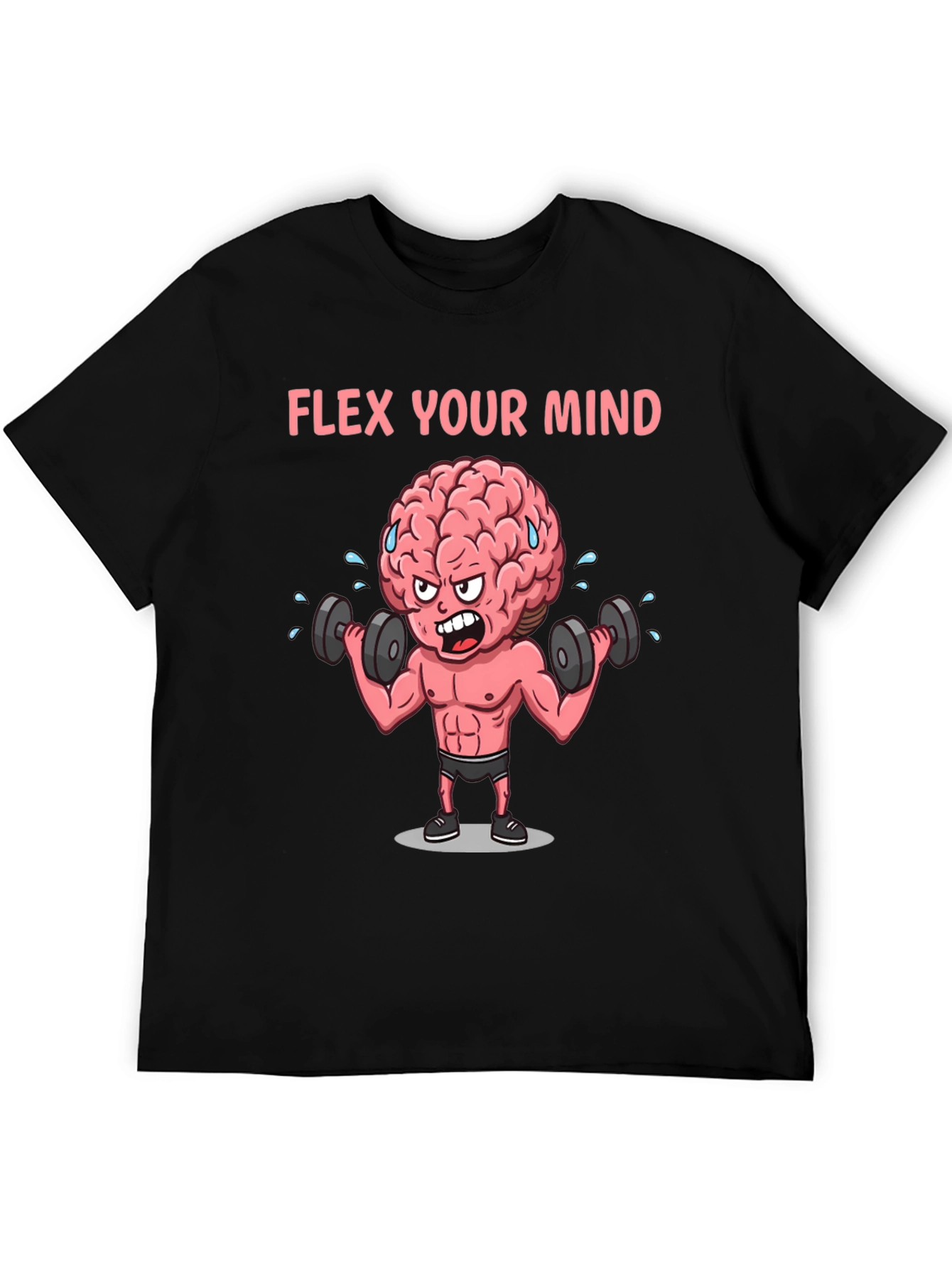 Black Flex Your Mind Graphic T-Shirt view 5