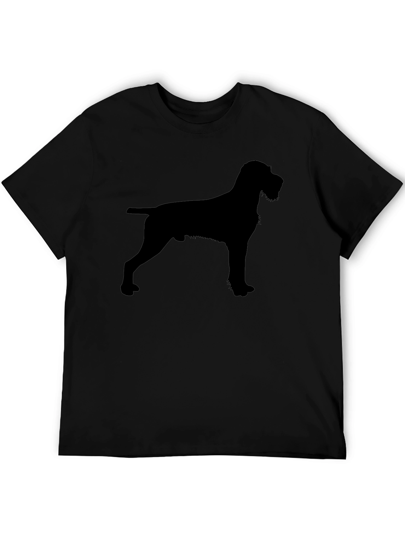 Black Dog Silhouette Black T-Shirt view 5