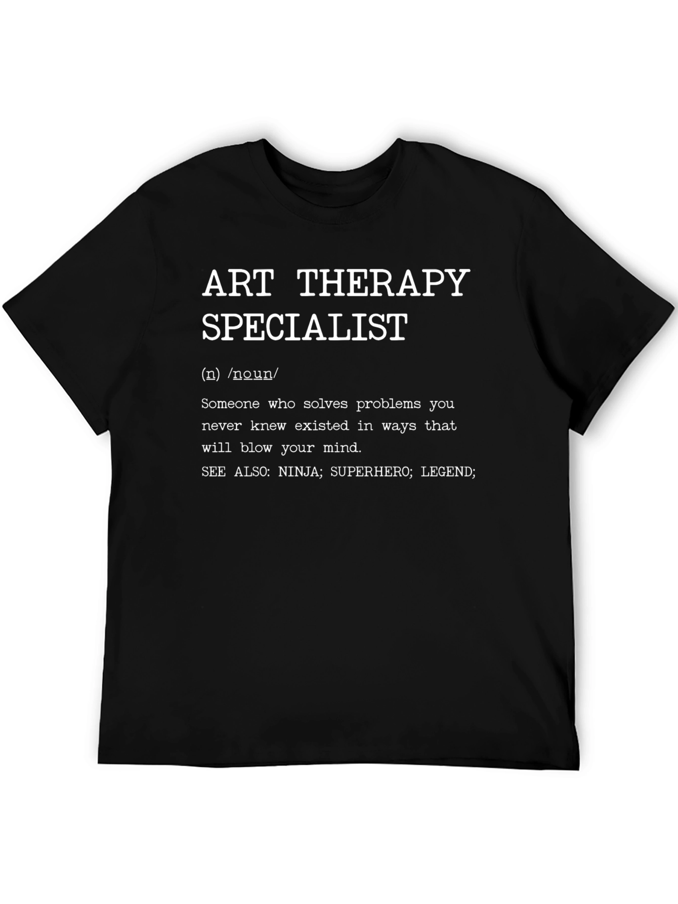 Black Art Therapy Specialist T-Shirt view 5