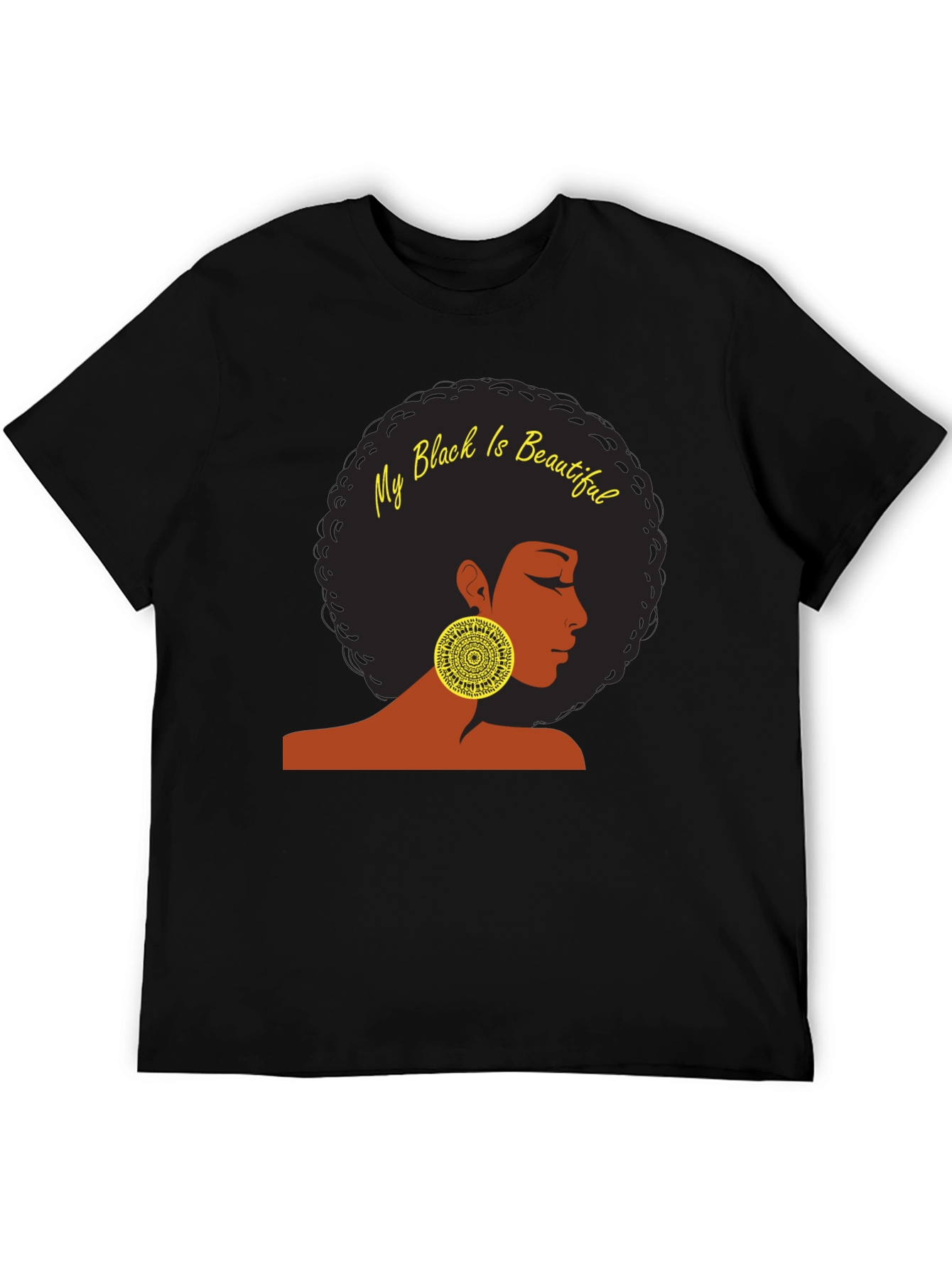 Black My Black is Beautiful T-Shirt - Afro Woman Design view 5