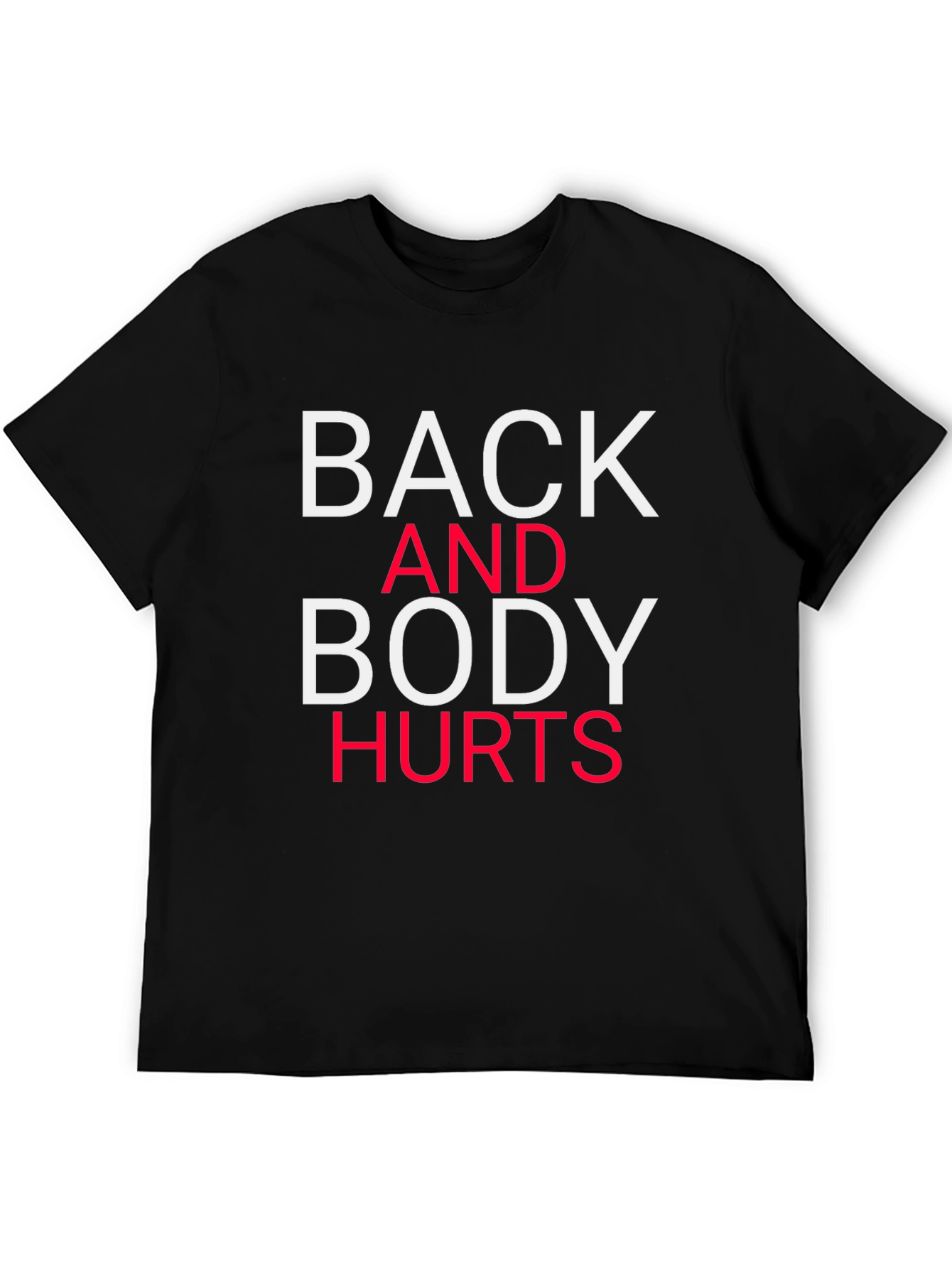 Black Back and Body Hurts Graphic Tee - Casual Comfort view 5
