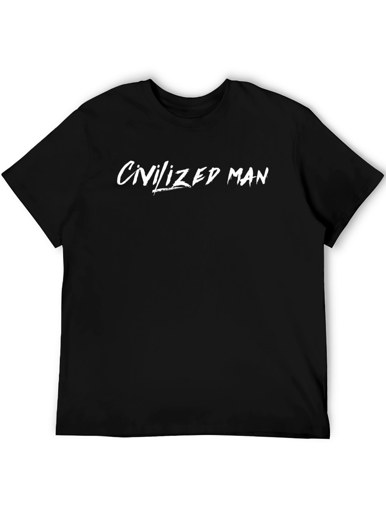 Black Civilized Man Graphic T-Shirt - Soft Cotton Blend view 5