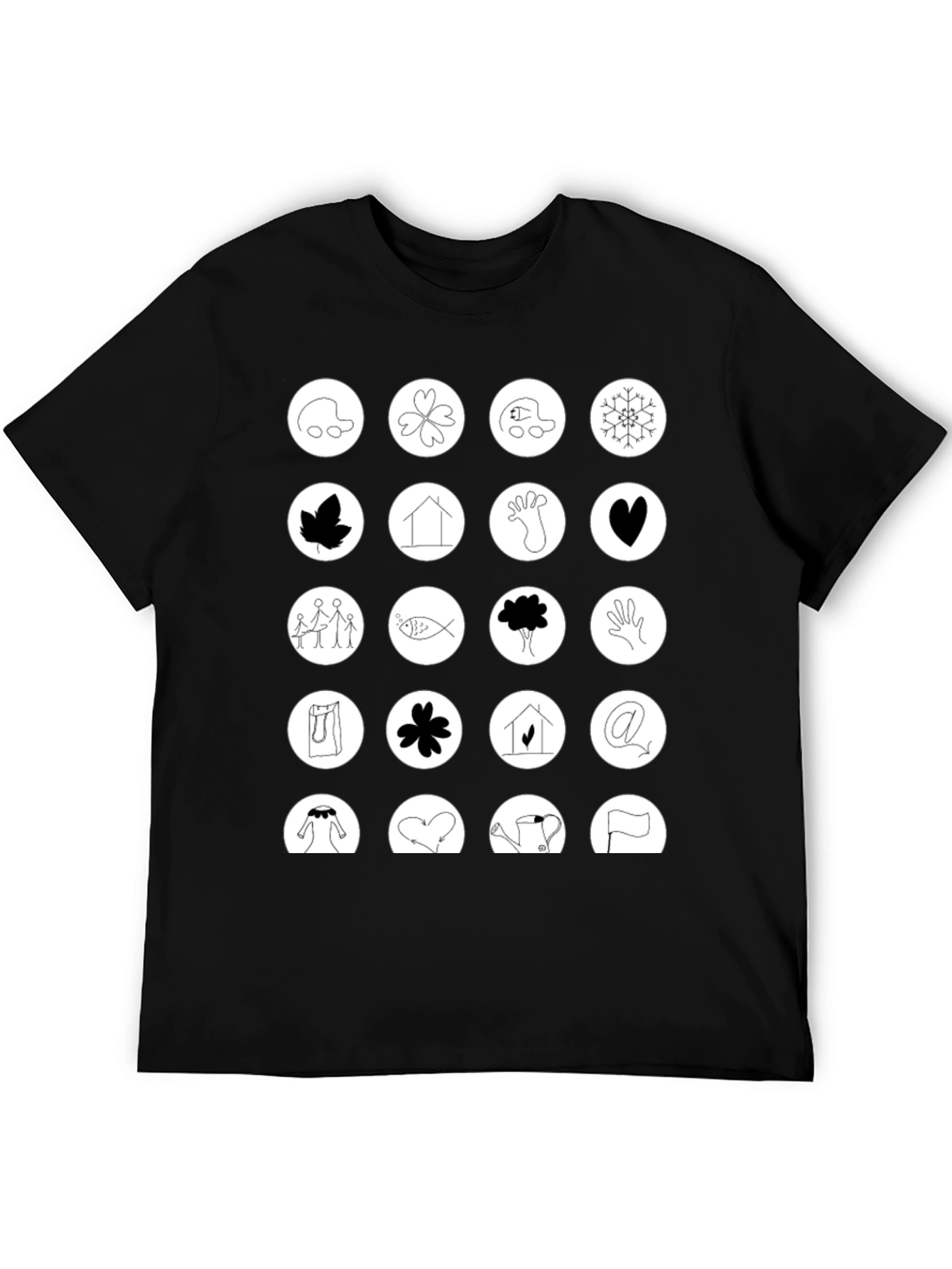 Black Symbol Art Graphic T-Shirt: Unique Icon Design view 5