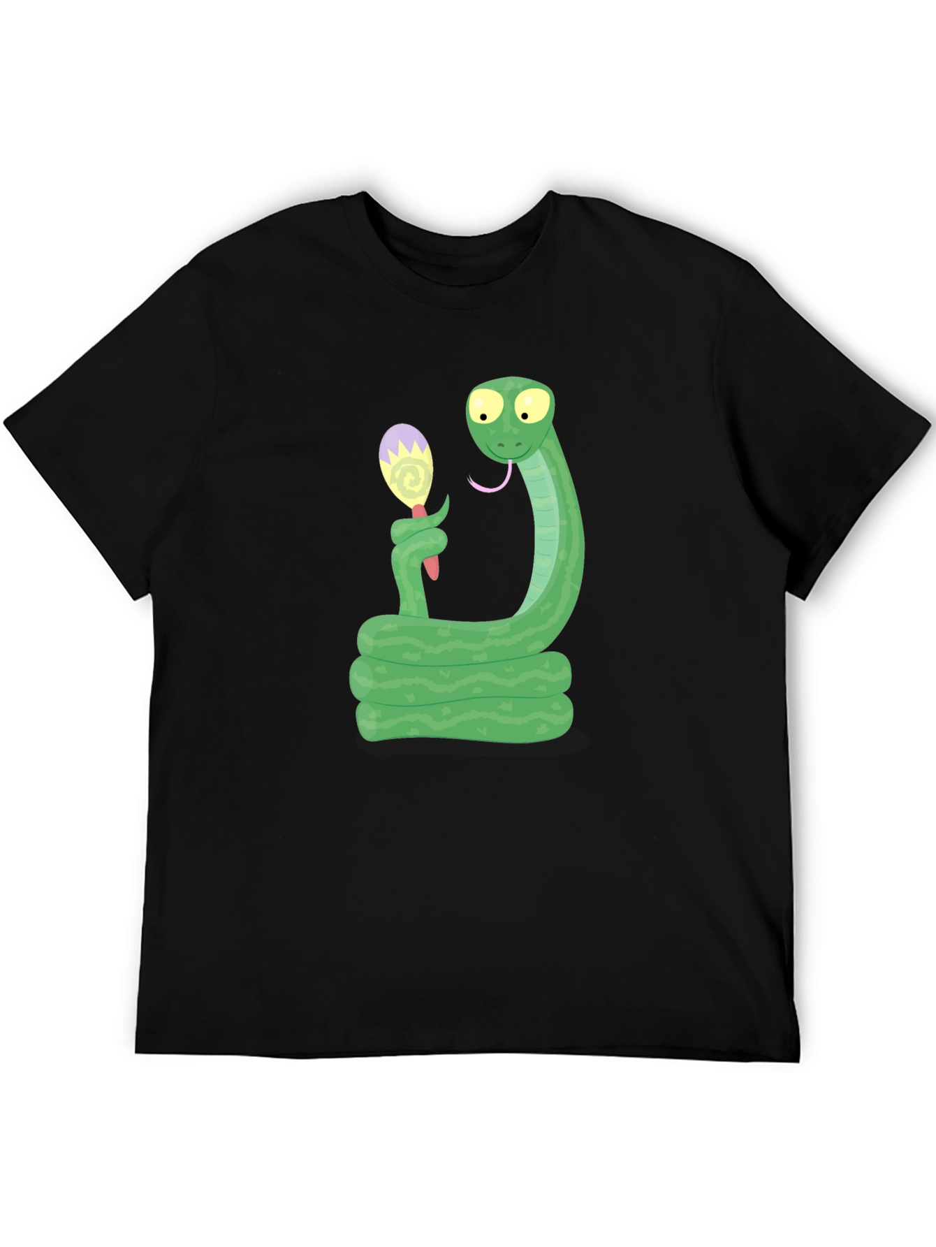 Black Snake Eating Ice Cream T-Shirt view 5