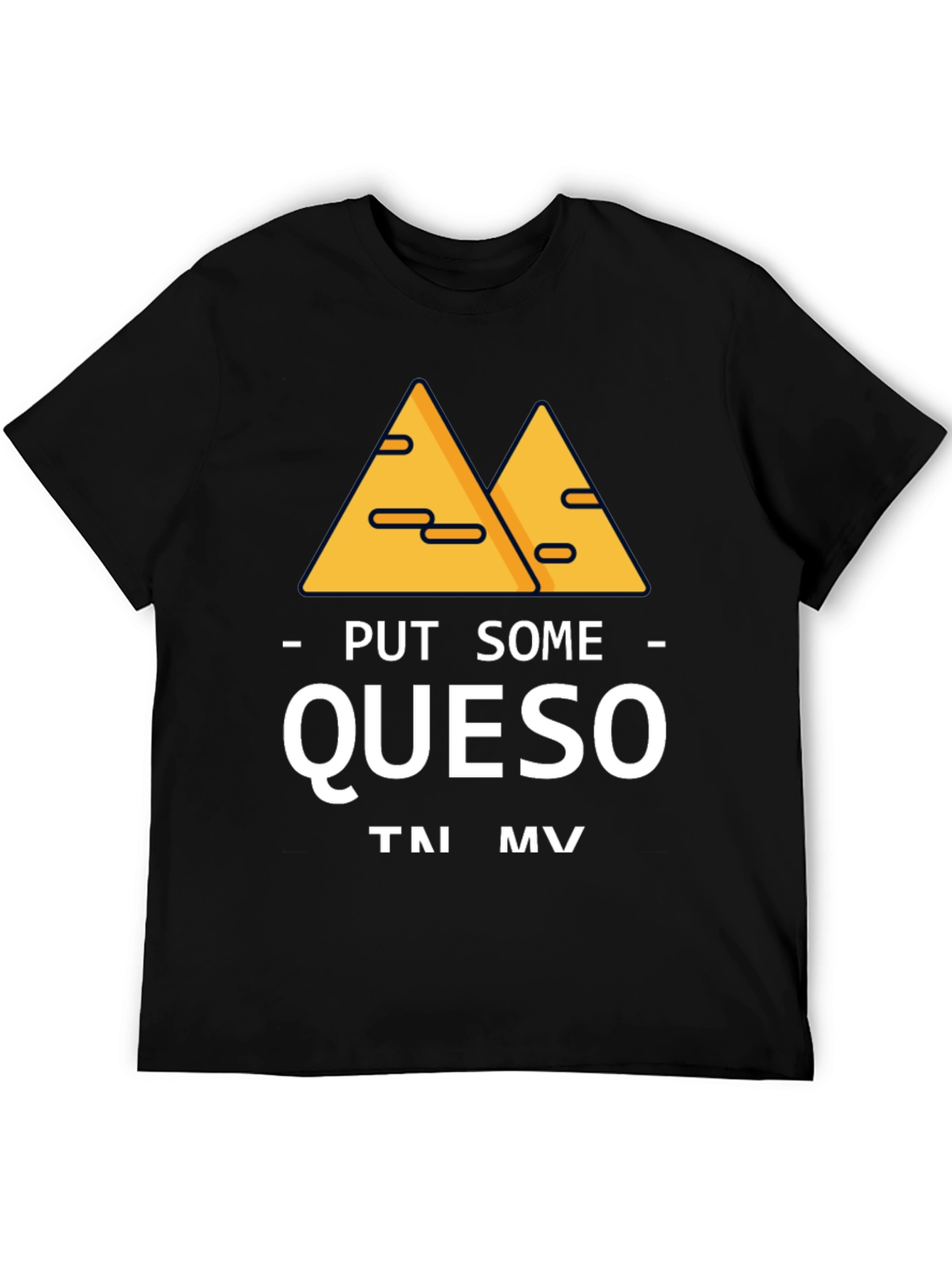 Black Put Some Queso T-Shirt Funny Foodie Tee view 5