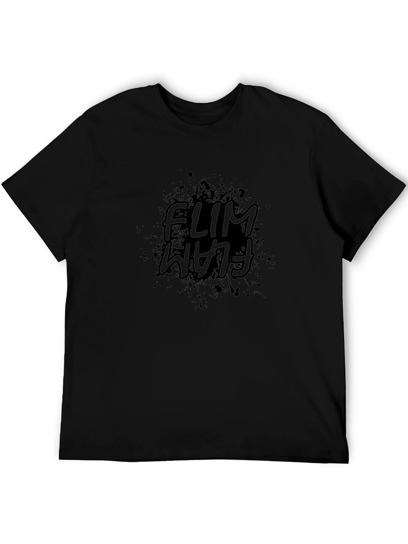 Black Flim Flam Black Graphic Tee - Casual Style view 5