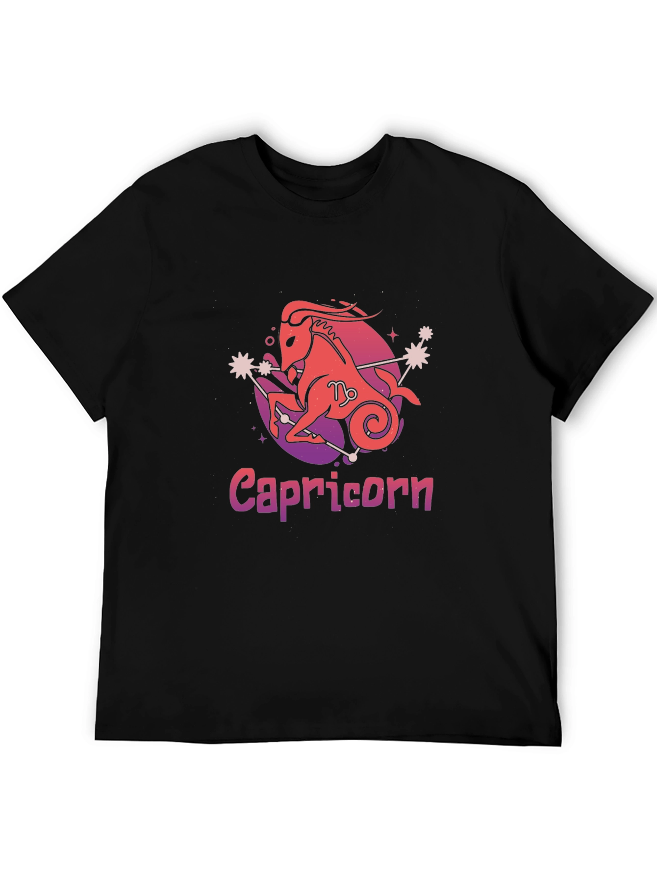Black Capricorn Zodiac T-Shirt view 5