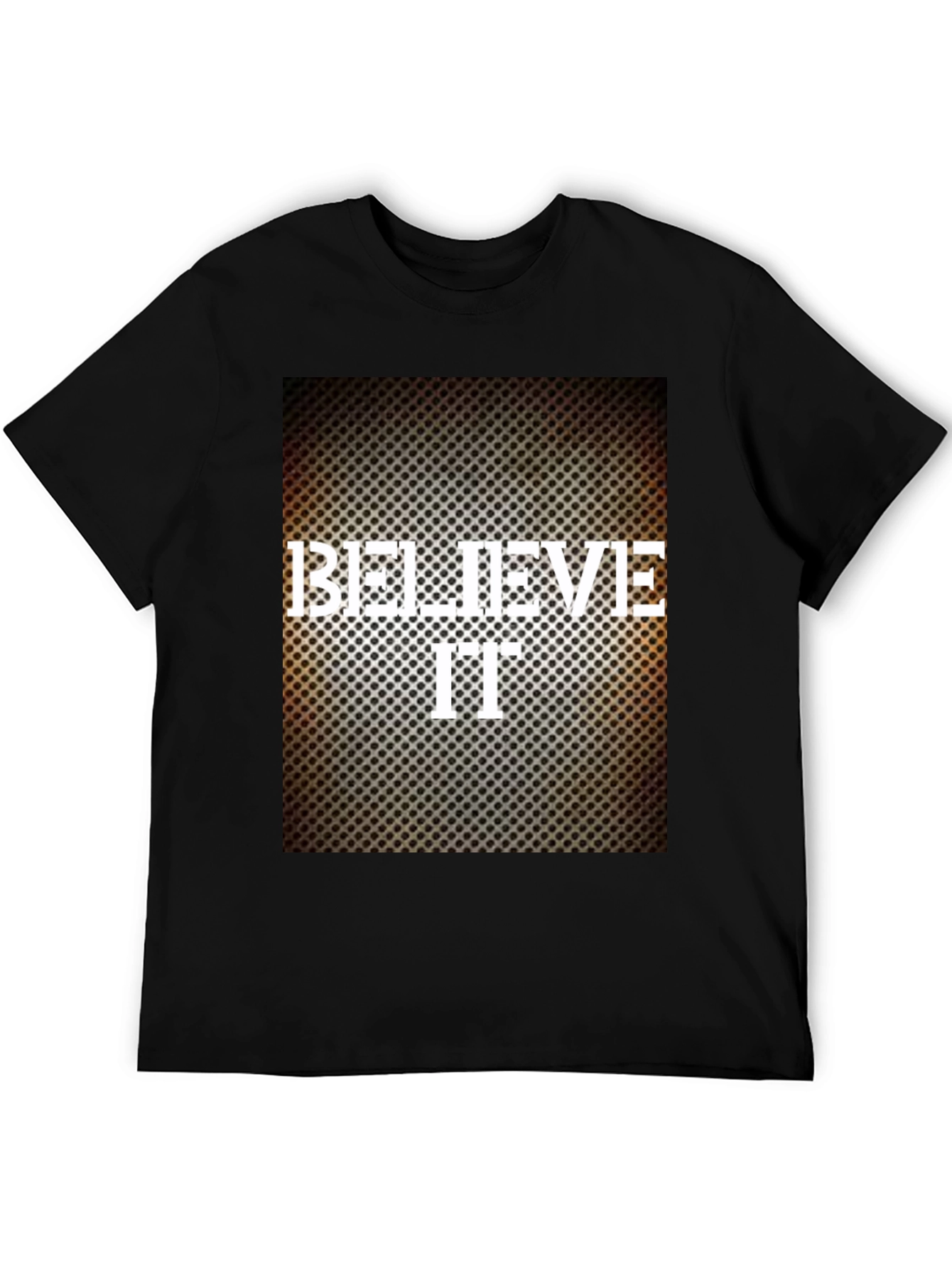 Black Believe It Graphic Print Black T-Shirt view 5