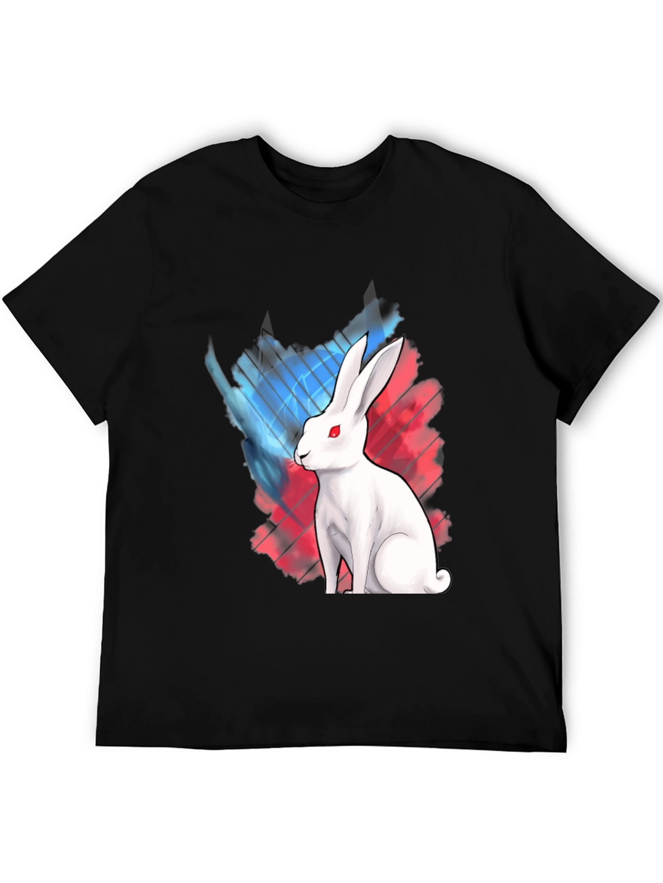 Black Rabbit Graphic Tee - Black Cotton Blend view 5