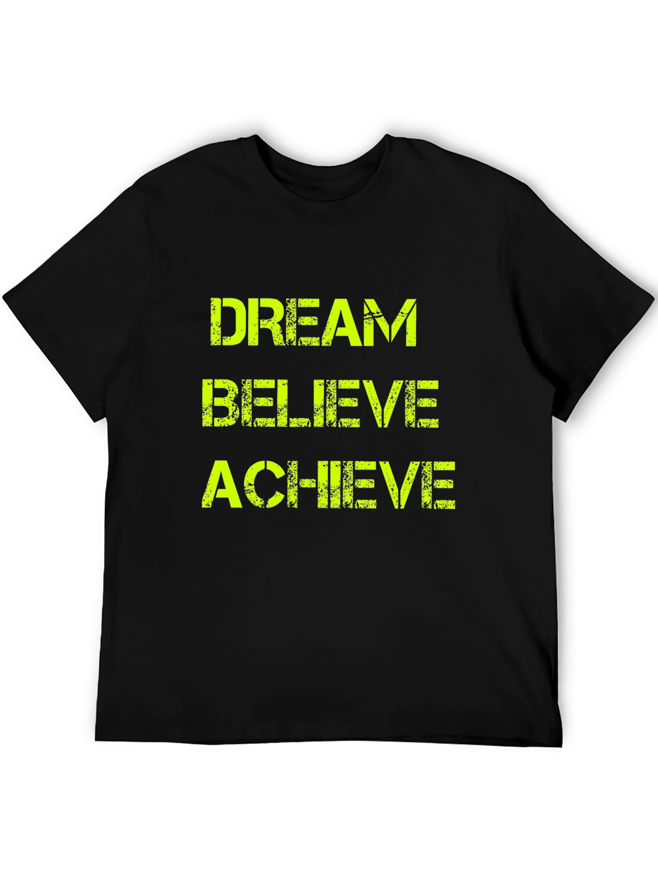 Black Dream Believe Achieve Graphic Tee - Black view 5