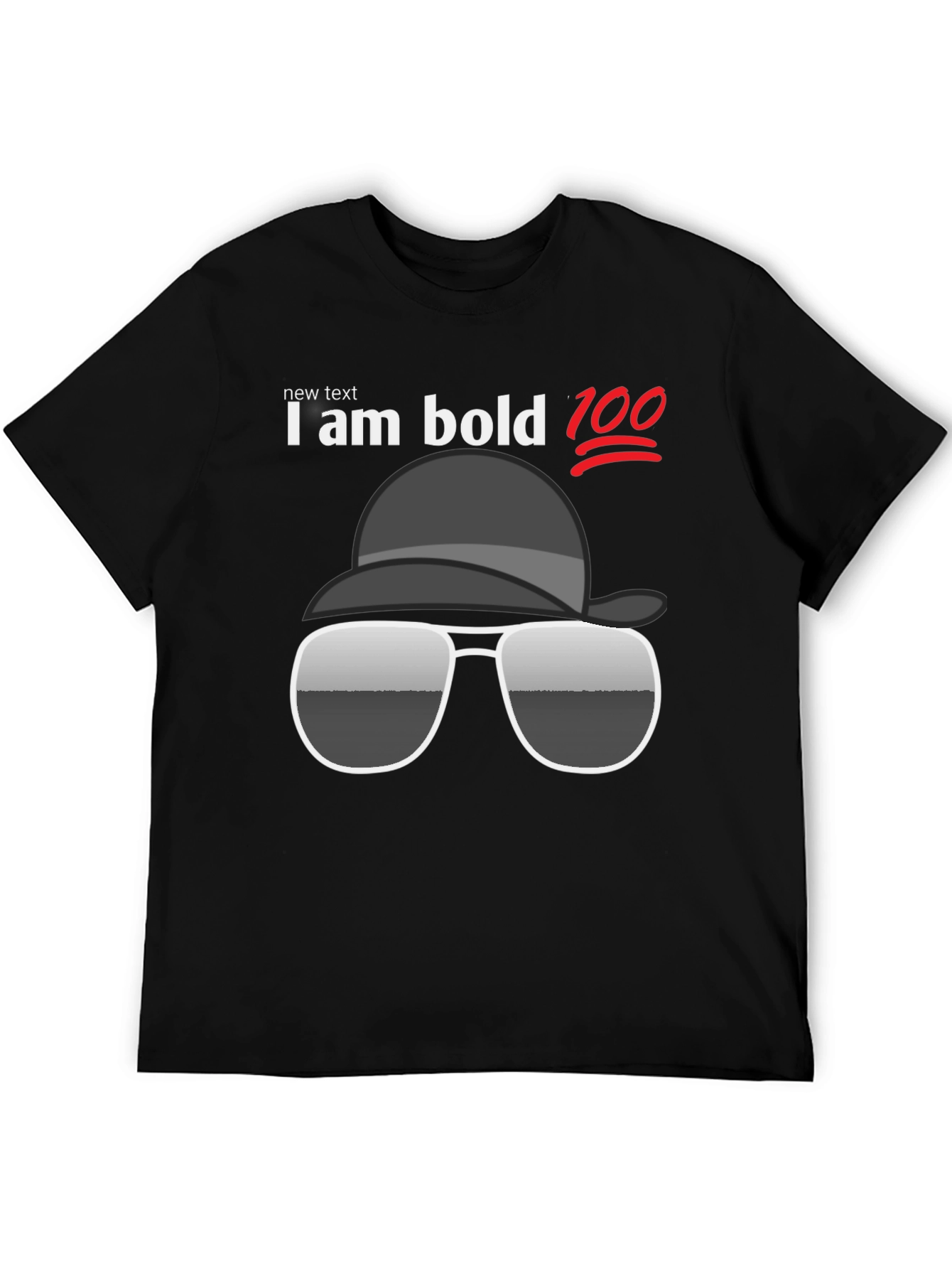 Black I Am Bold T-Shirt - Cool Graphic Tee view 5