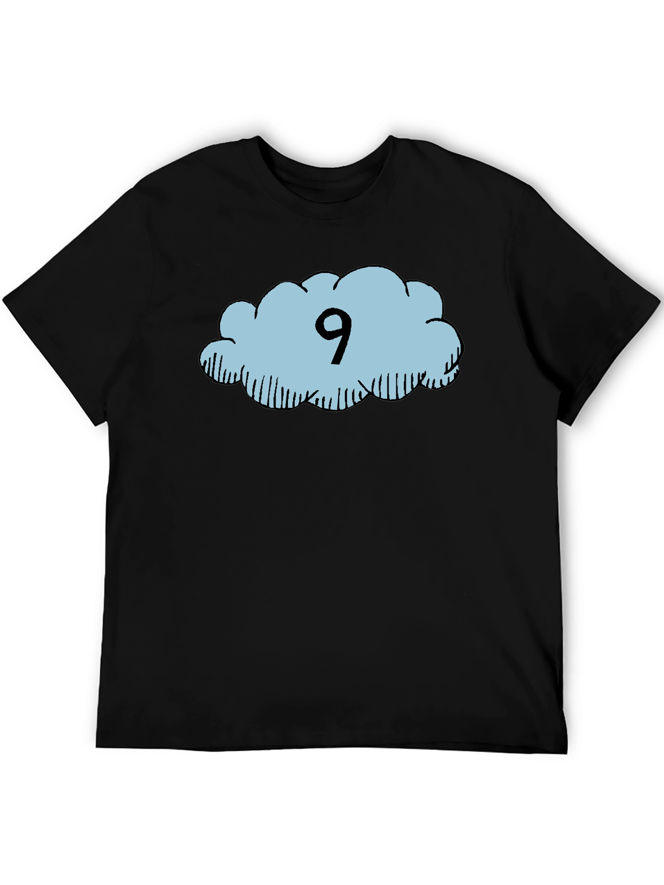 Black Cloud Nine T-Shirt - Black Cotton Tee view 5