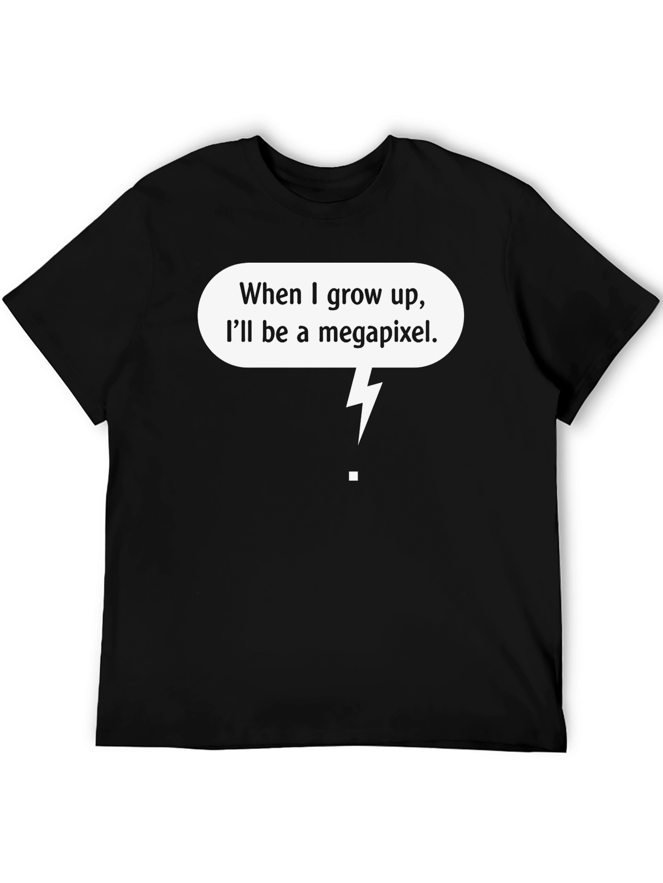 Black Megapixel Dreamer T-Shirt - Funny Photography Tee view 5