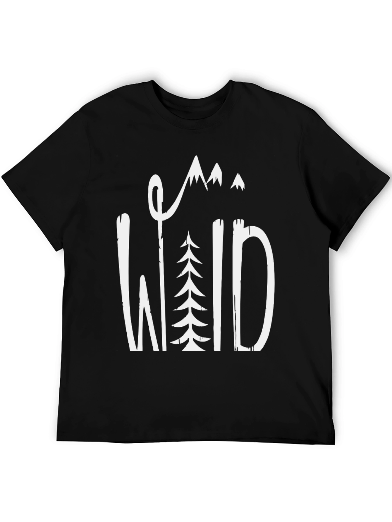 Black Wild Adventure Black Graphic T-Shirt view 5
