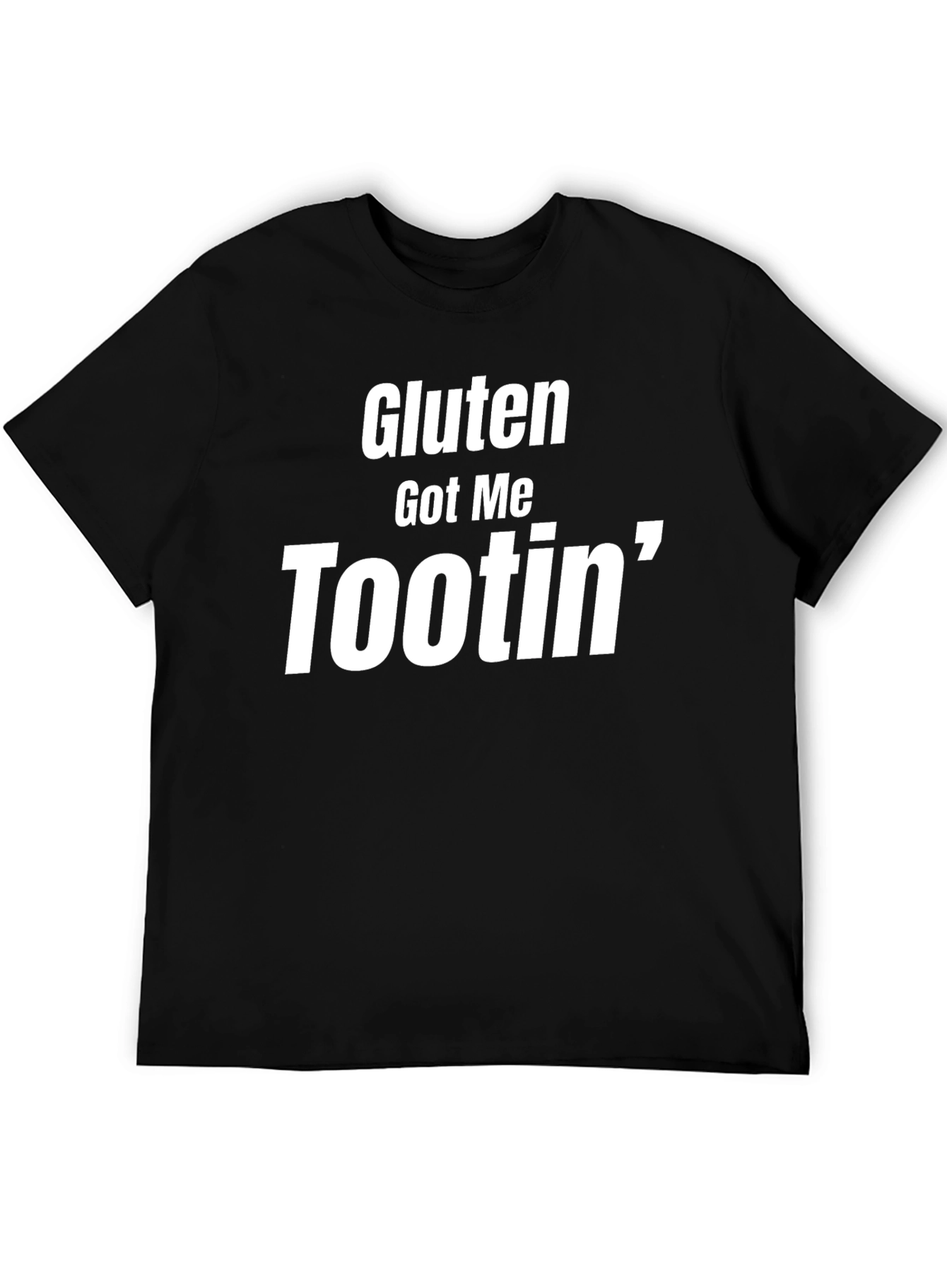 Black Gluten Got Me Tootin' Black T-Shirt view 5