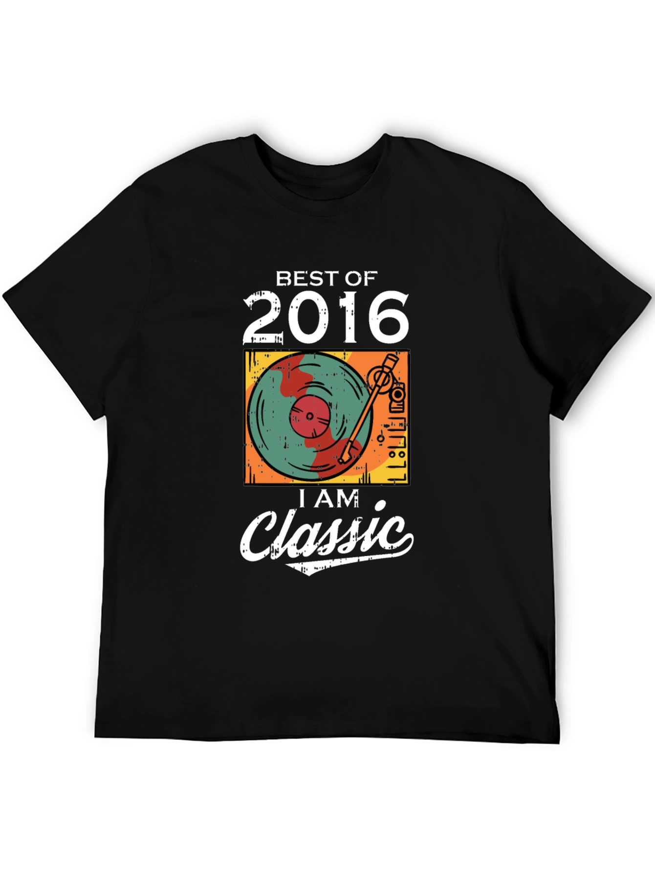 Black Best of 2016 Classic Record Graphic Tee view 5