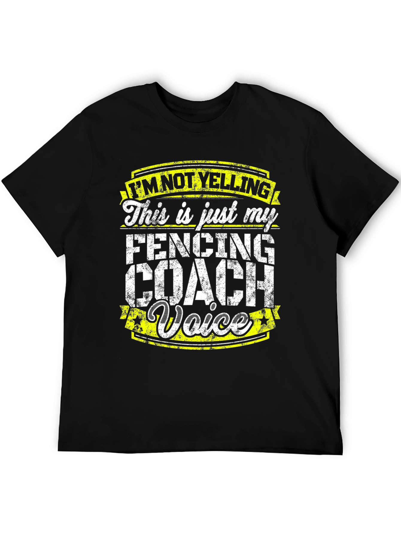 Black Fencing Coach Voice T-Shirt - Funny Gift for Fencing Lovers view 5