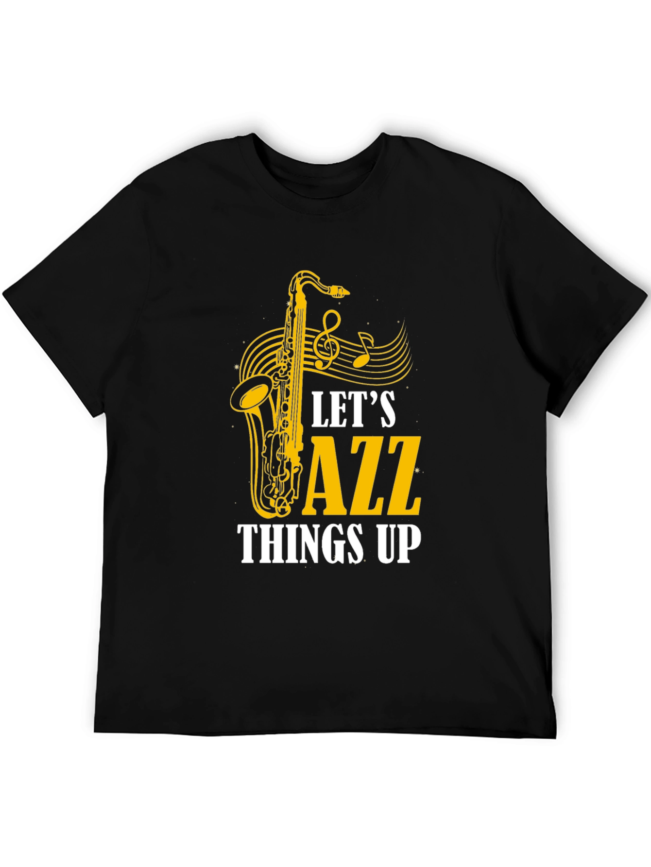 Black Let's Jazz Things Up Graphic T-Shirt view 5