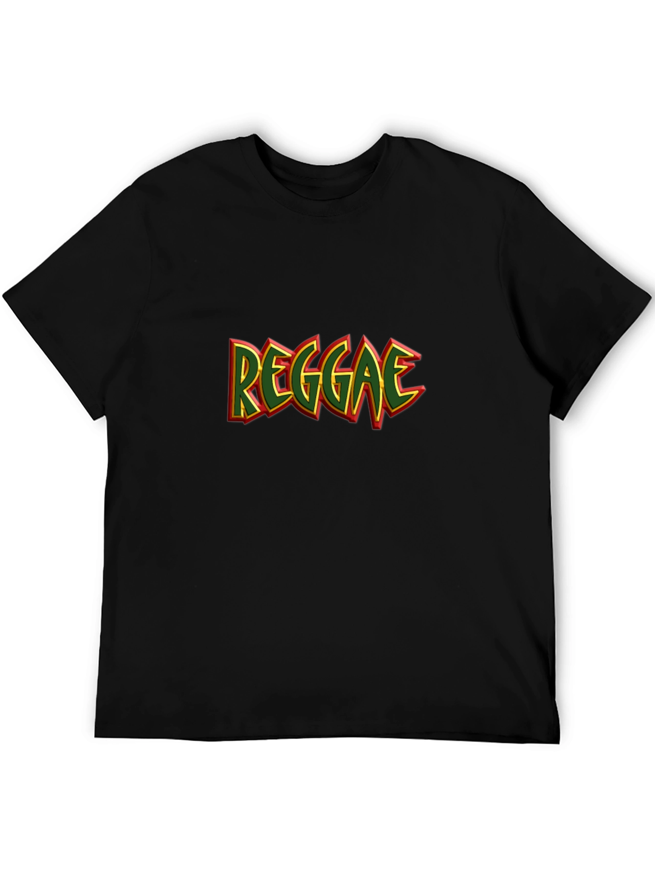 Black Reggae Style Graphic T-Shirt - Black view 5