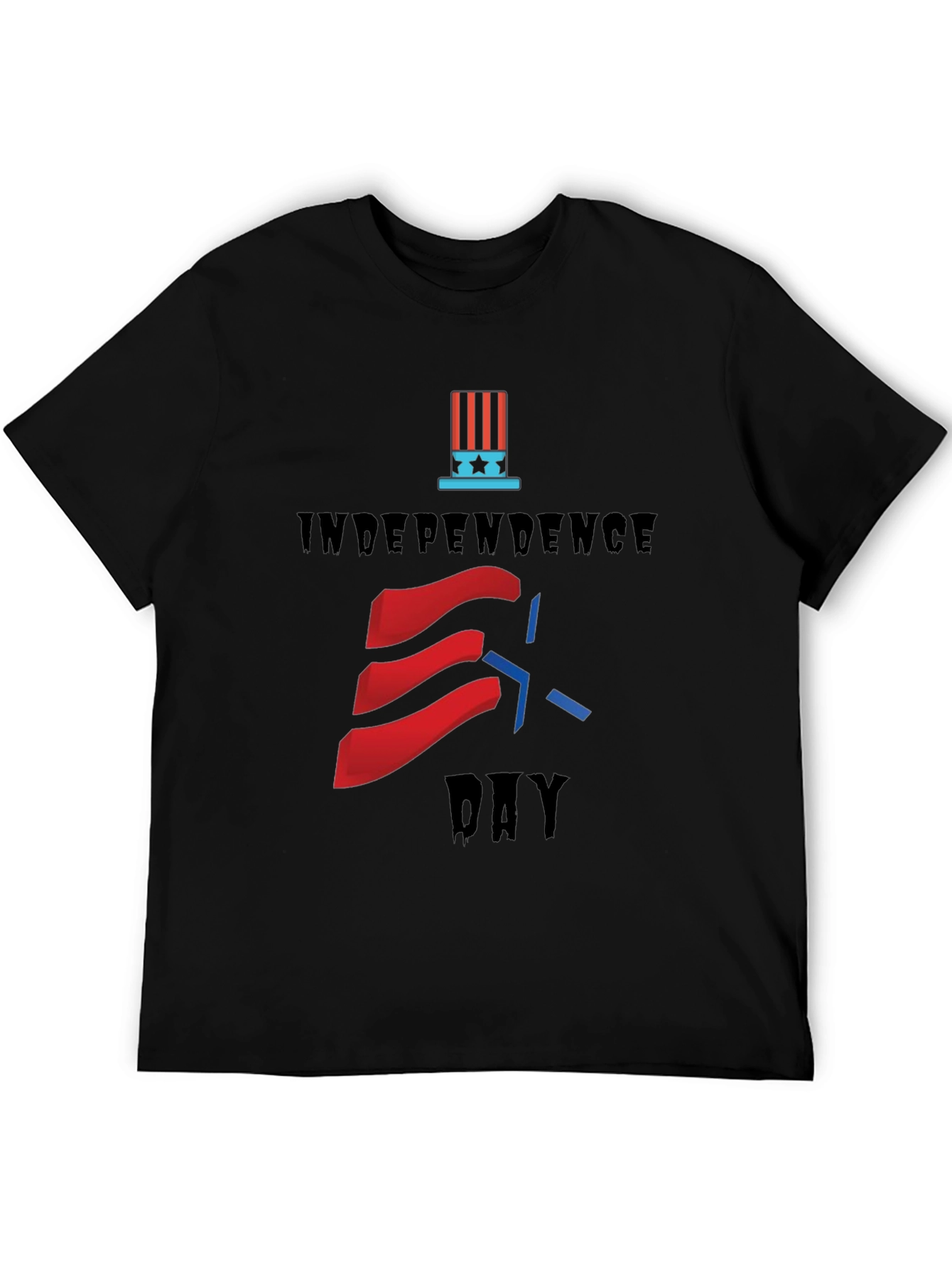 Black Independence Day Graphic T-Shirt view 5