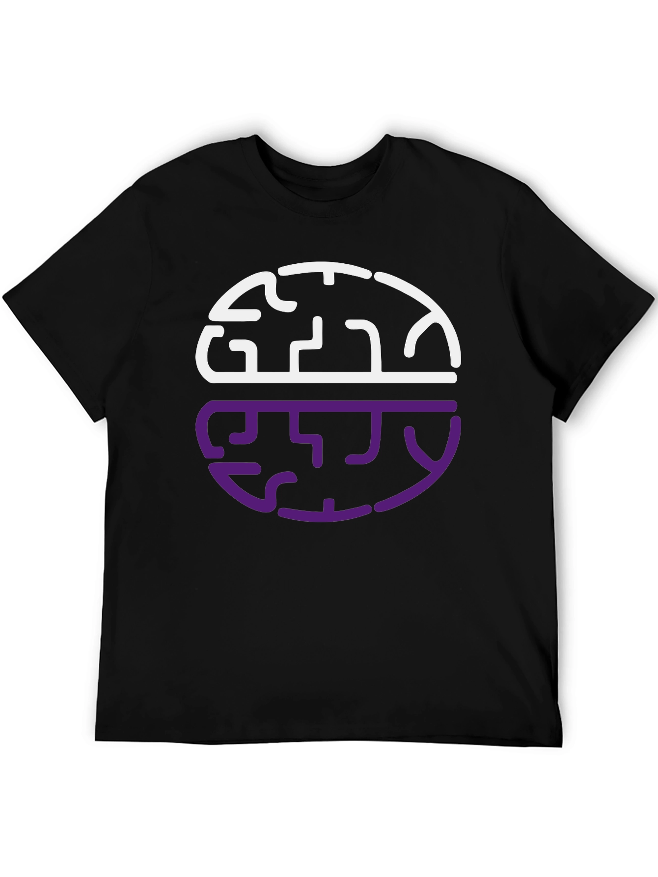 Black Brain Tease Graphic Tee - Black Cotton Blend Shirt view 5