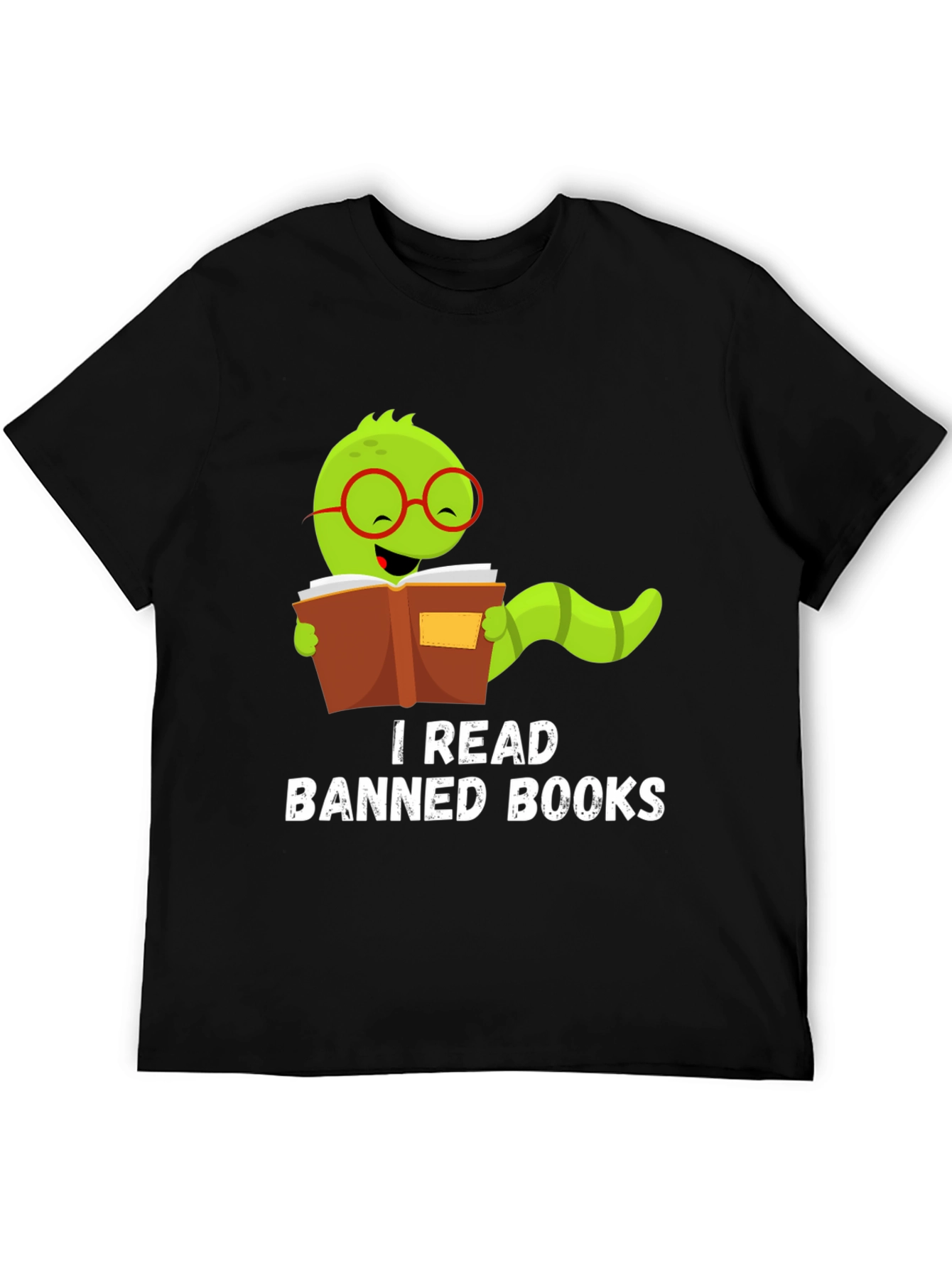Black I Read Banned Books T-Shirt view 5