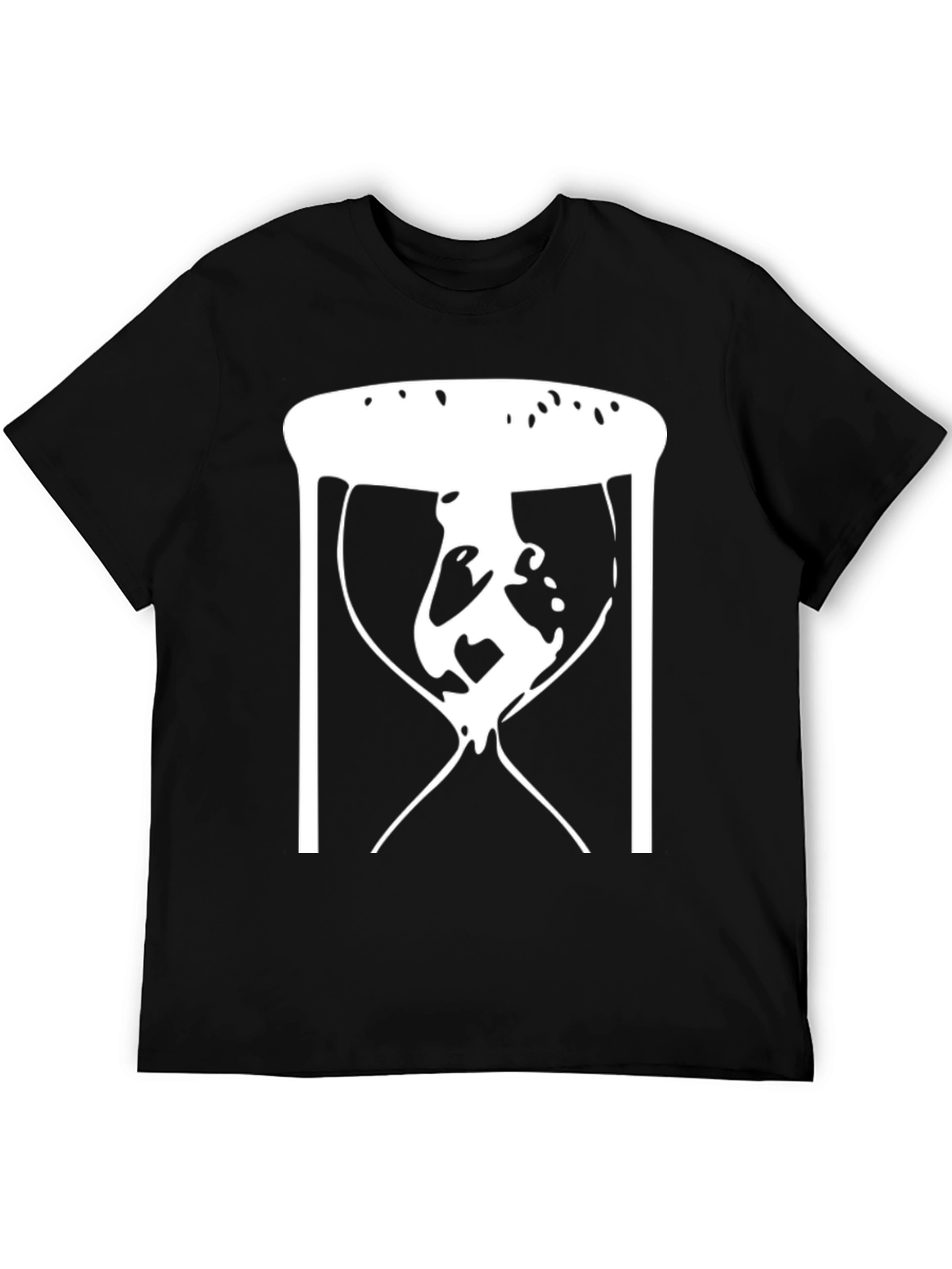 Black Abstract Hourglass Graphic Tee - Black Unisex T-Shirt view 5