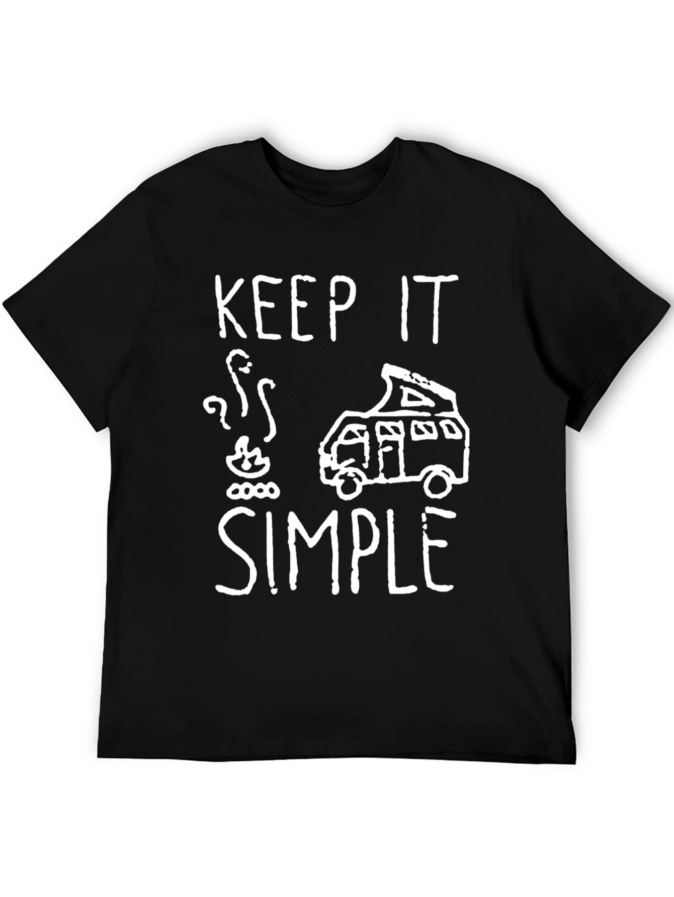 Black Keep It Simple Camper T-Shirt view 5