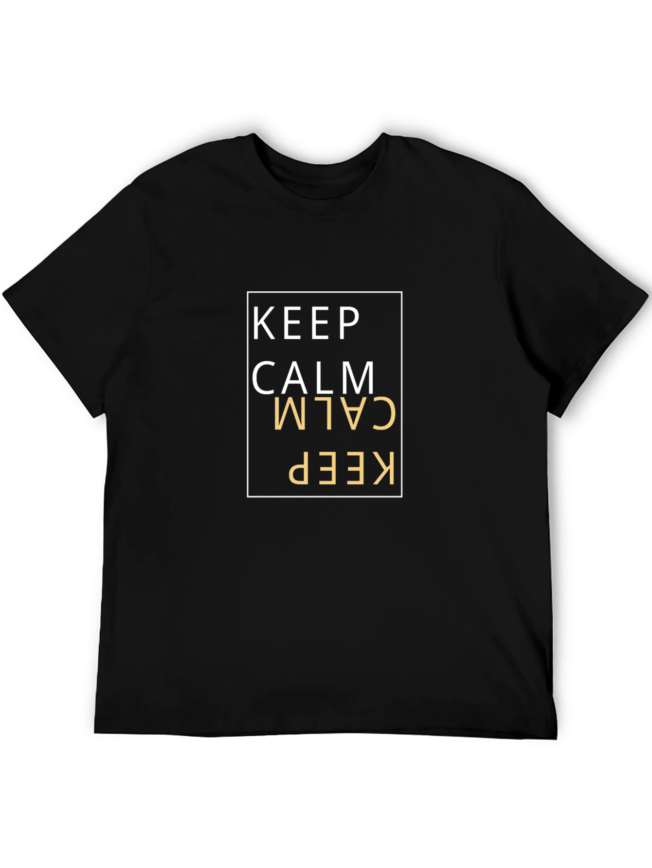 Black Keep Calm Graphic Print Tee - Classic Black view 5