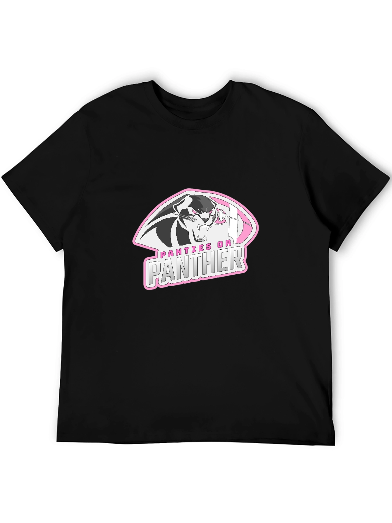Black Panties On Panther Black Graphic Tee view 5
