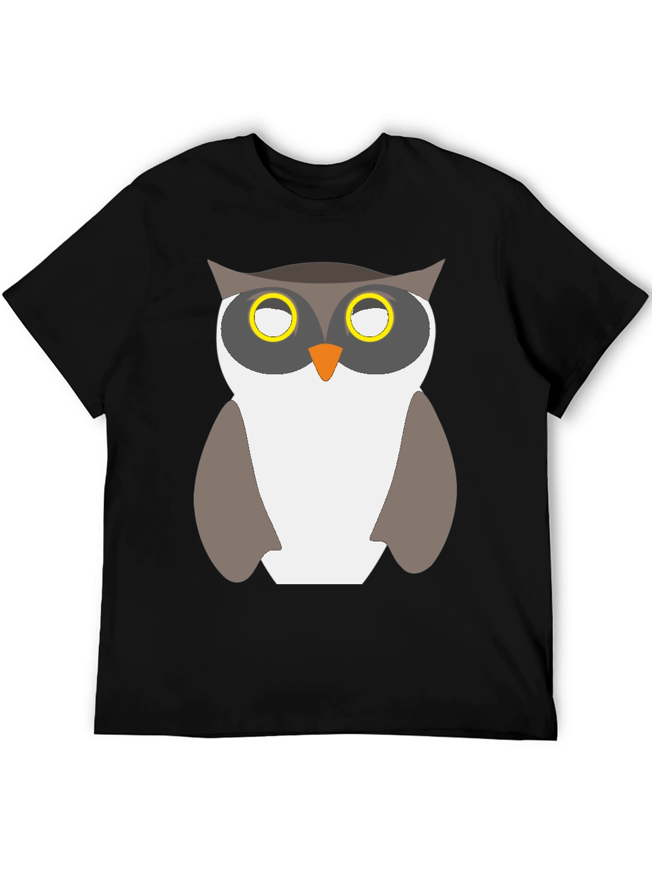Black Owl Graphic Print Black T-Shirt view 5