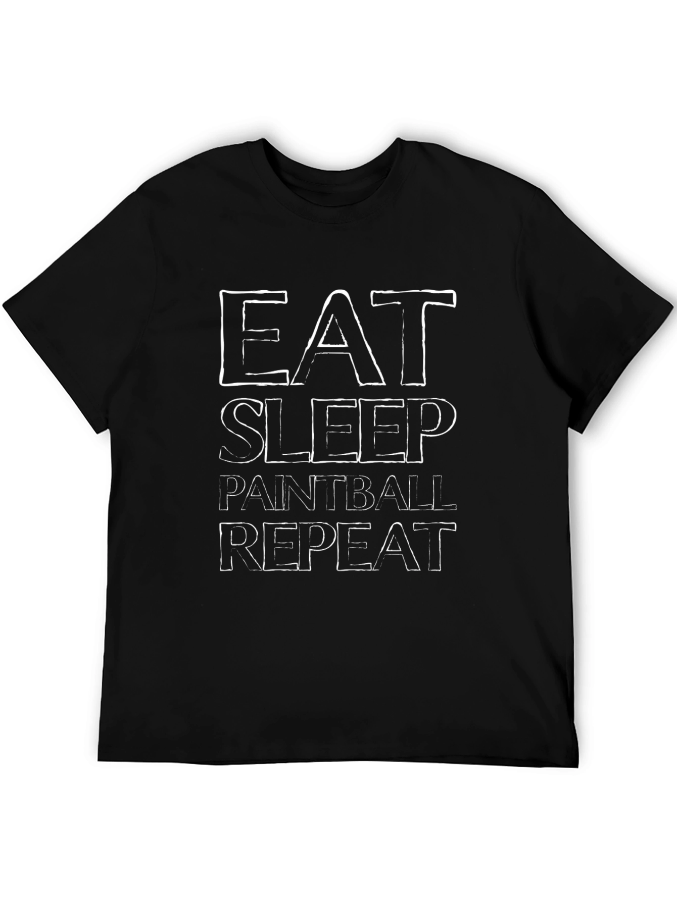 Black Eat Sleep Paintball Repeat Graphic Tee view 5