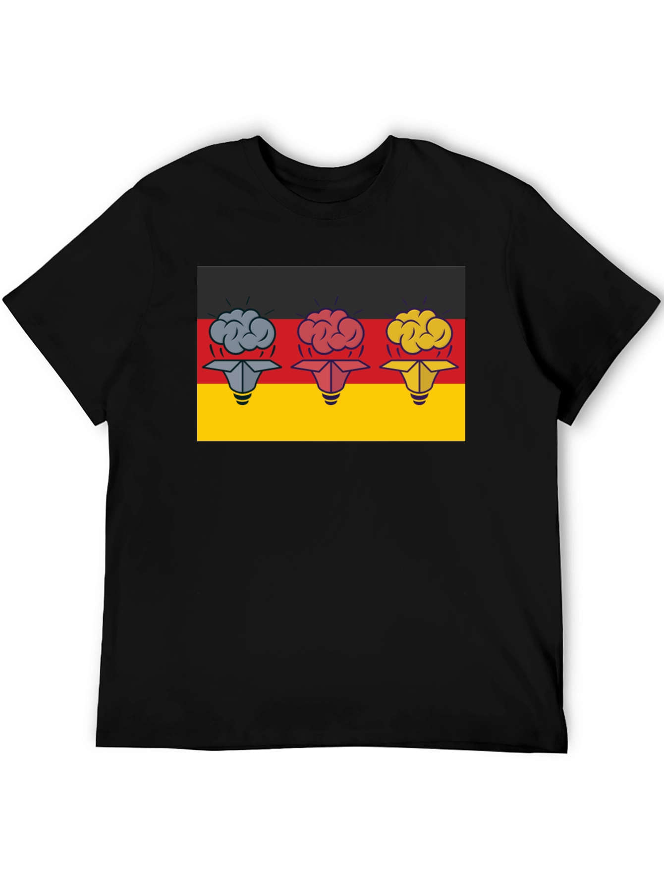 Germany Flag Brain Idea T-Shirt - 5