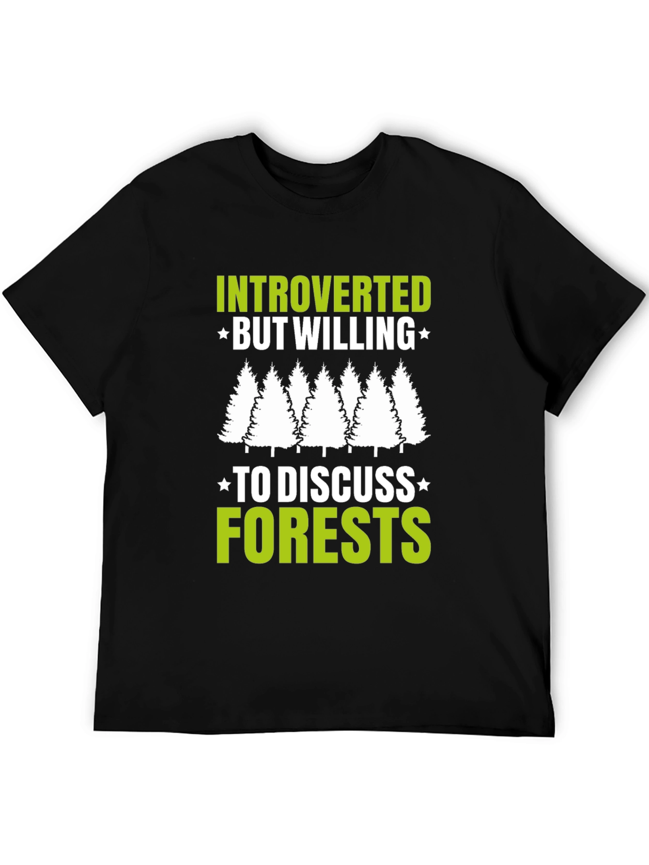 Black Introverted Forest Lover Tee view 5