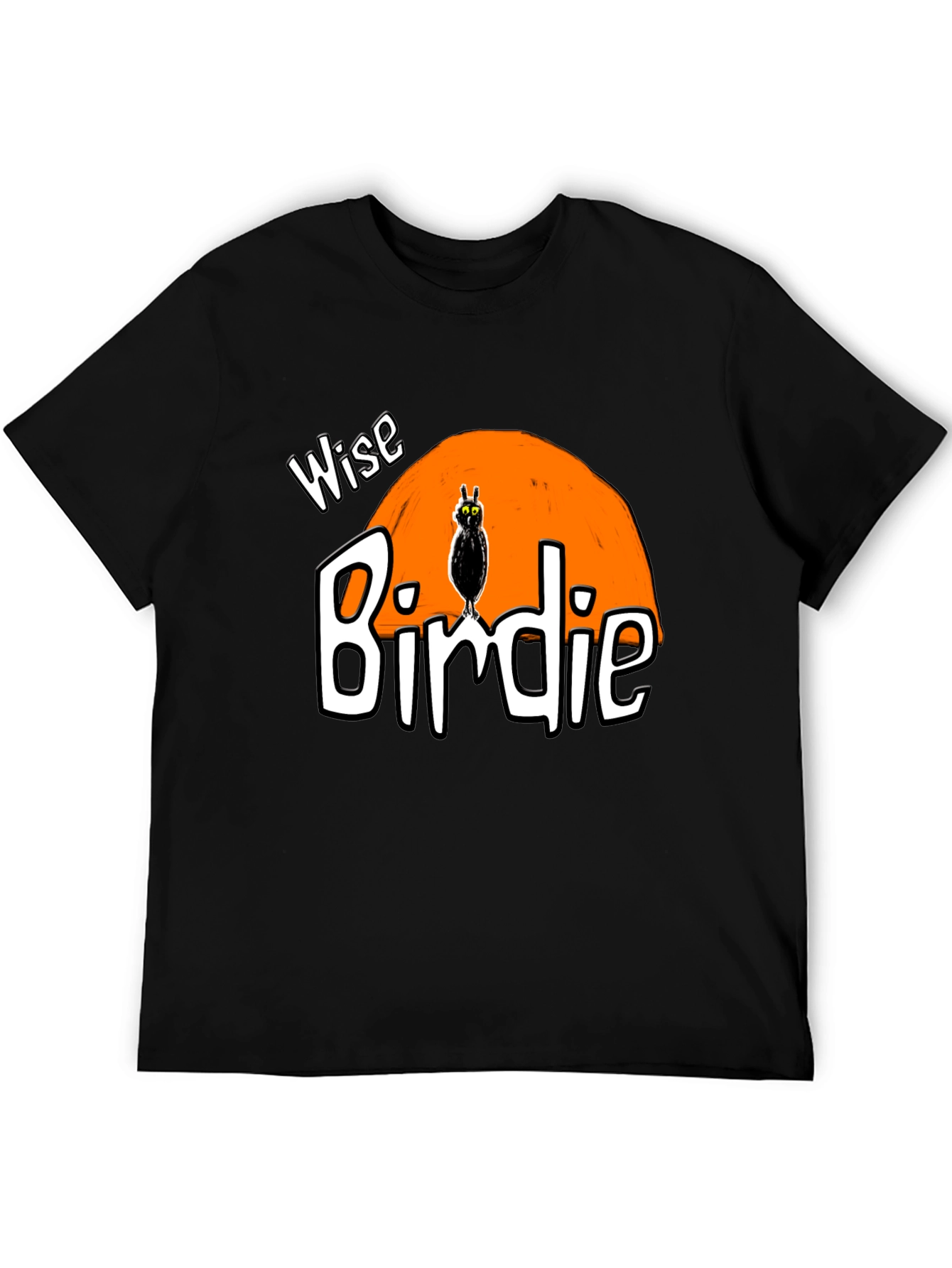 Black Wise Birdie Graphic T-Shirt - Unisex view 5