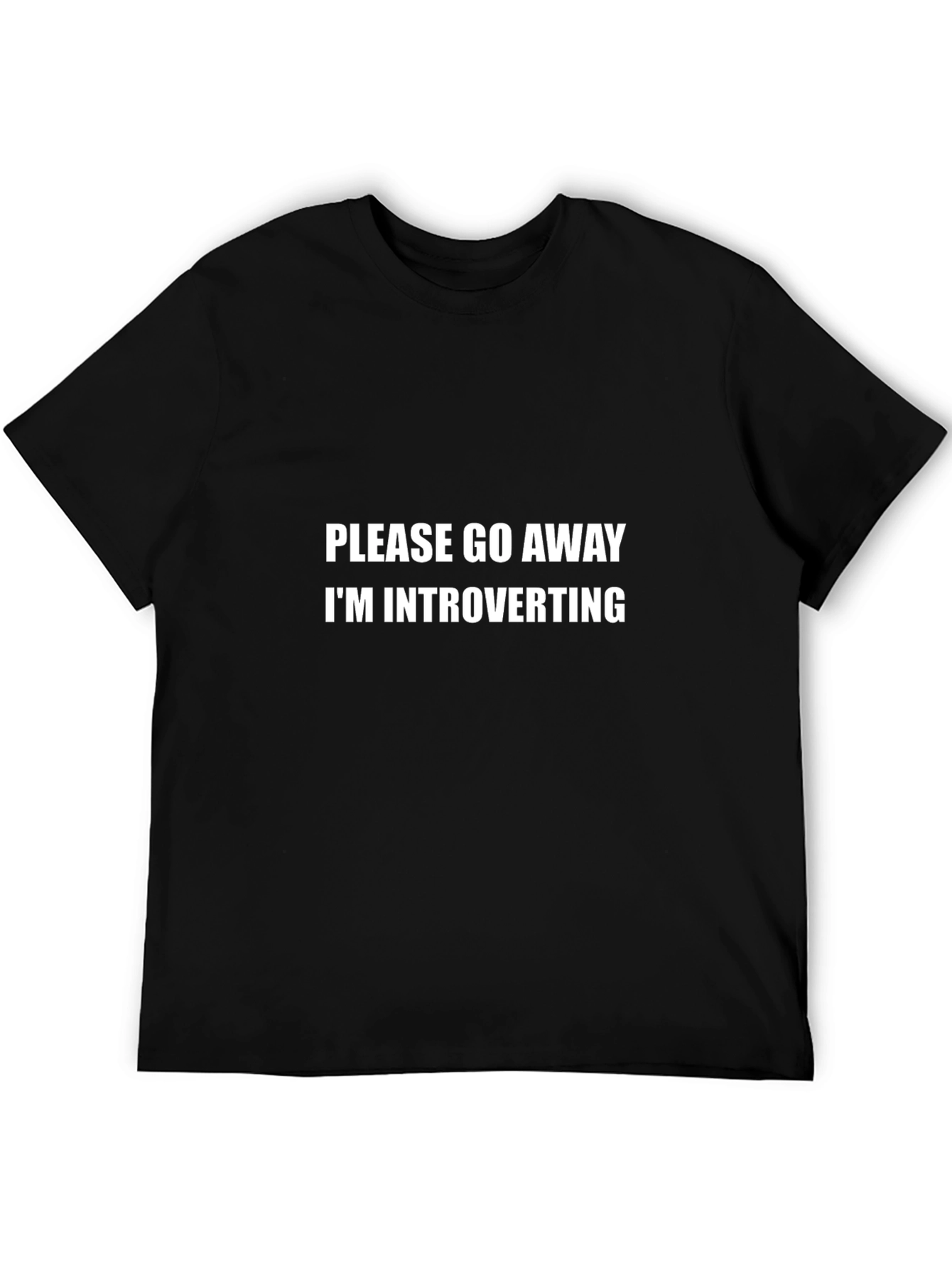 Black Introverting T-Shirt - Please Go Away Slogan view 5