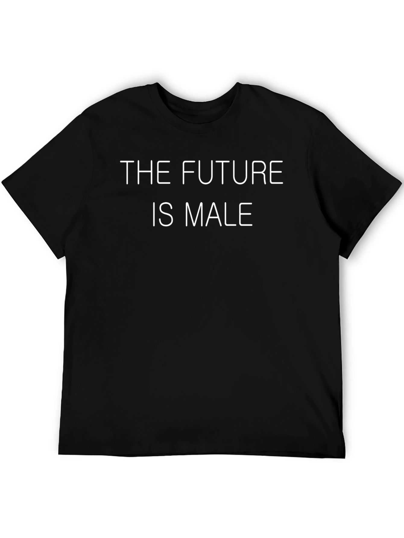 Black The Future is Male Graphic Tee - Soft Cotton T-Shirt view 5