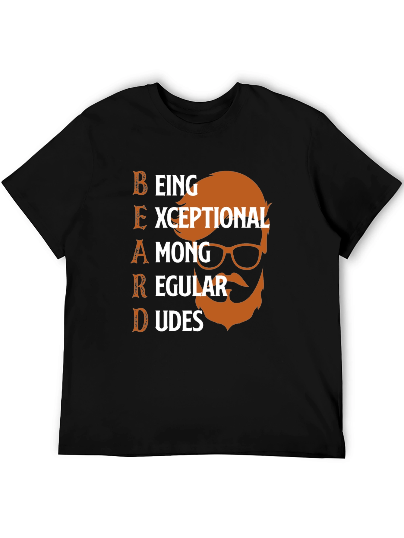 Black Beard Exceptional Among Regular Dudes Graphic T-Shirt view 5