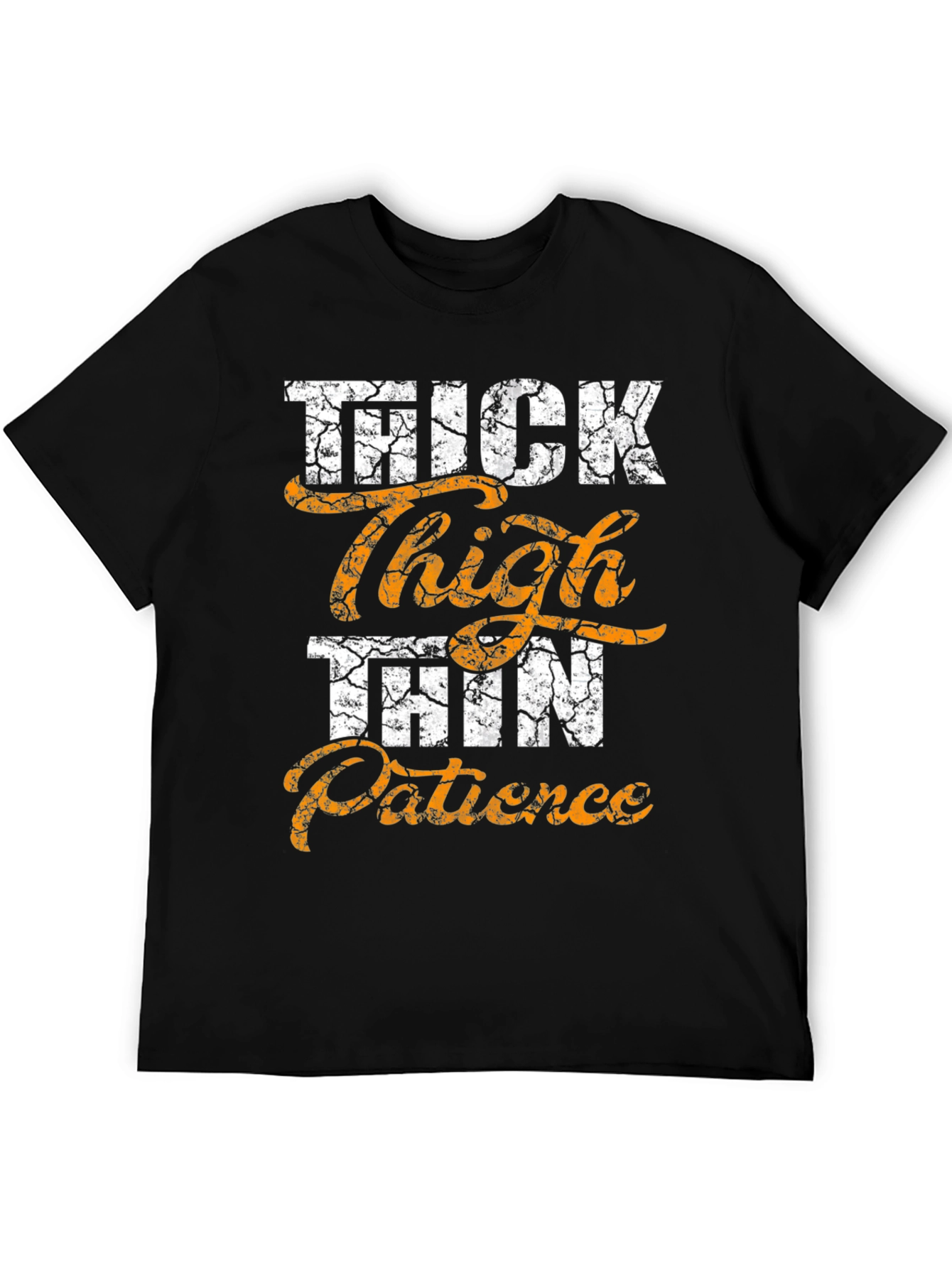 Black Thick Thighs Thin Patience Graphic T-Shirt view 5