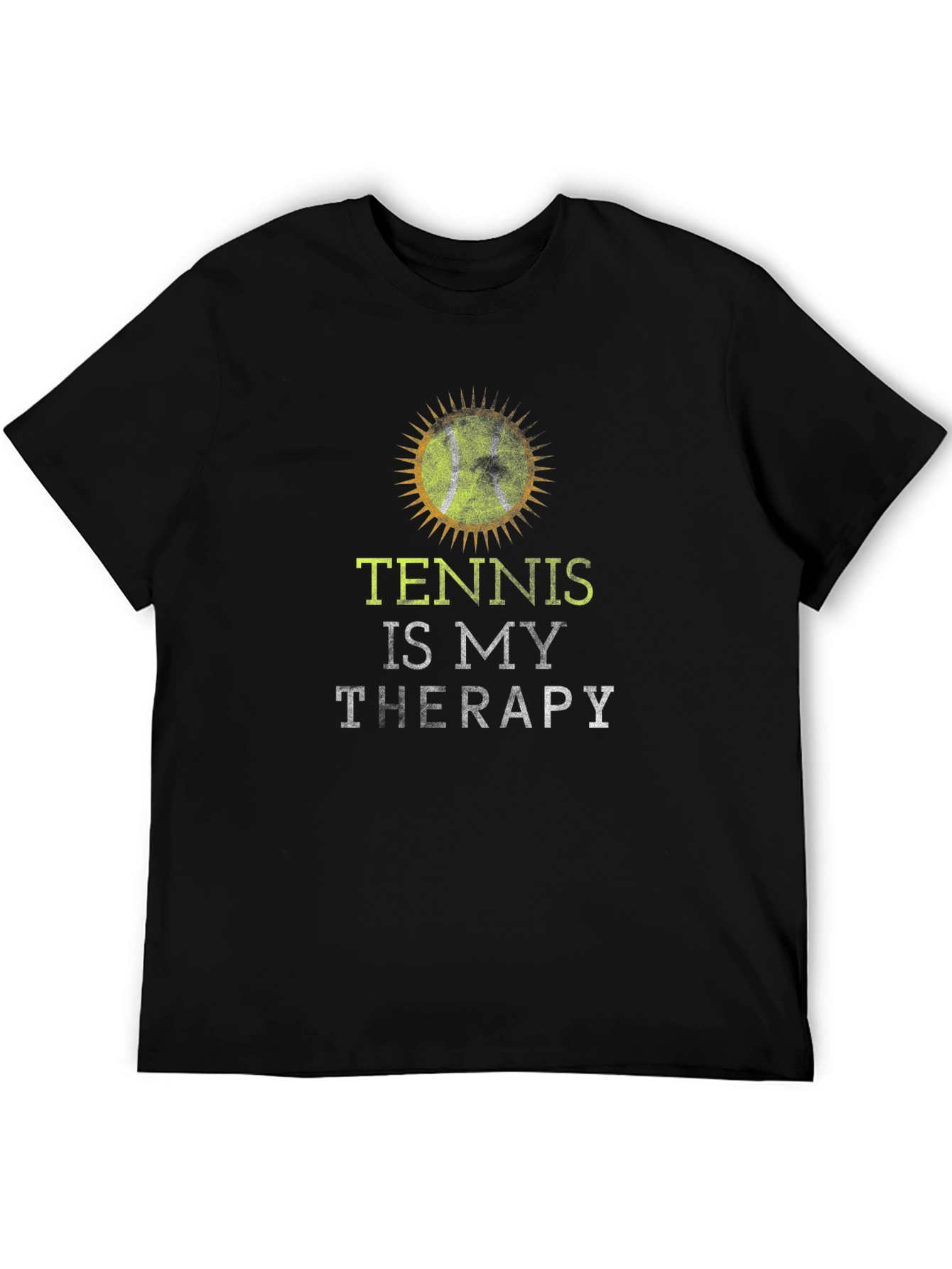 Black Tennis is My Therapy Graphic T-Shirt view 5