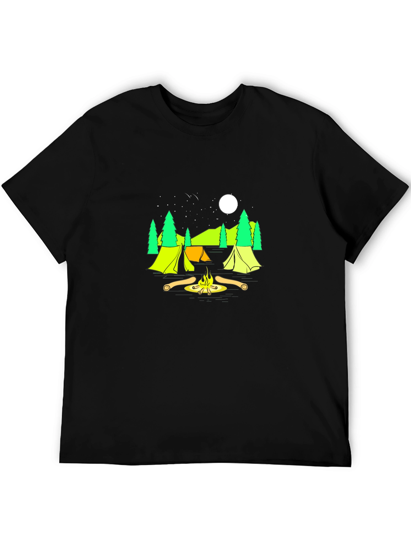 Black Camping Graphic Tee - Adventure Ready! view 5