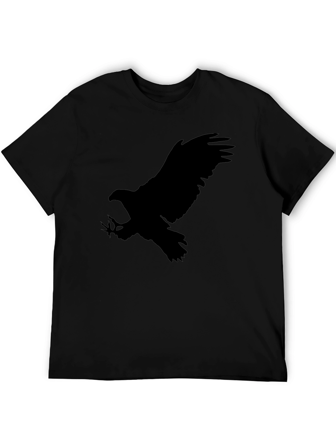 Black Eagle Silhouette Black Graphic Tee view 5