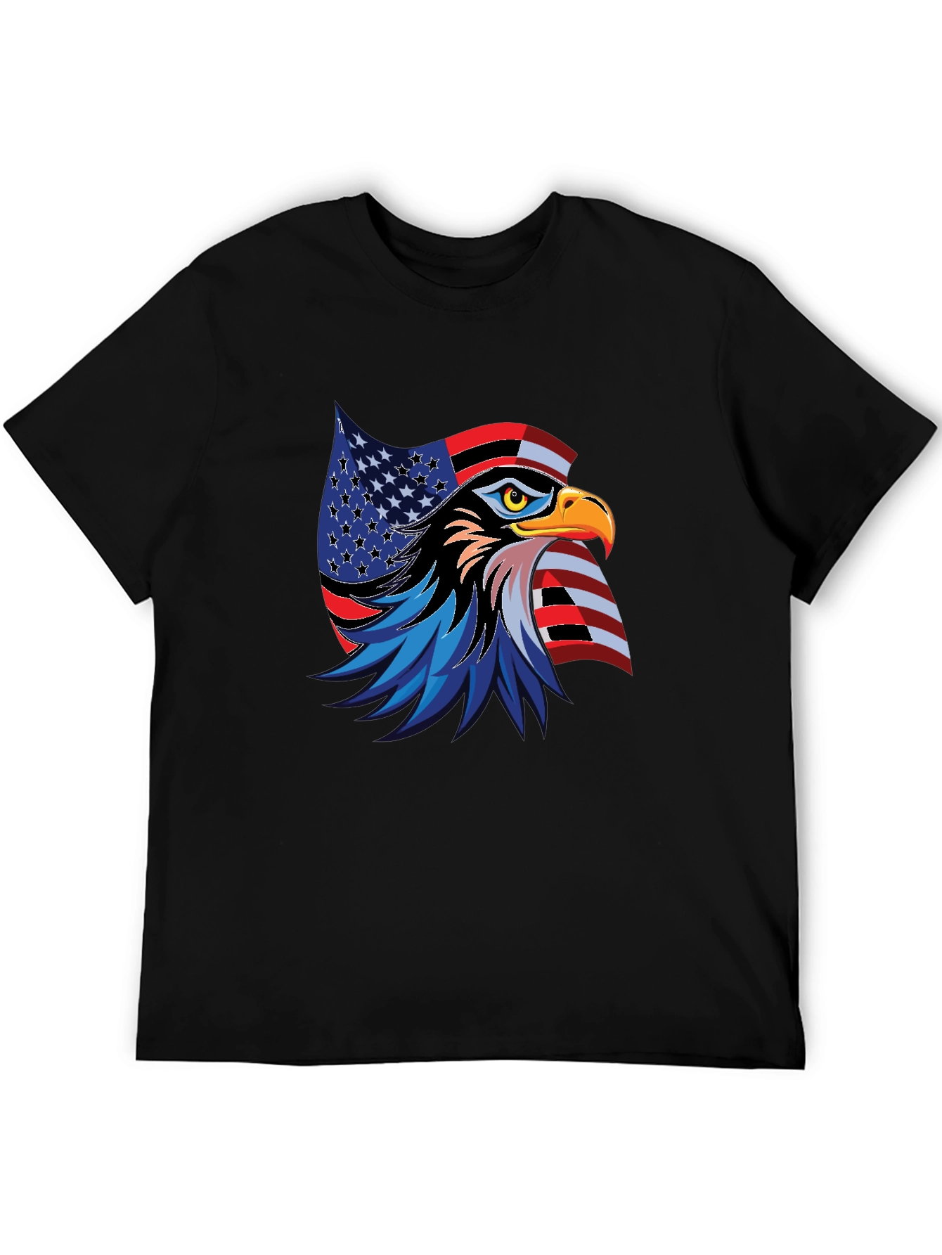 Black Patriotic Eagle Graphic T-Shirt view 5