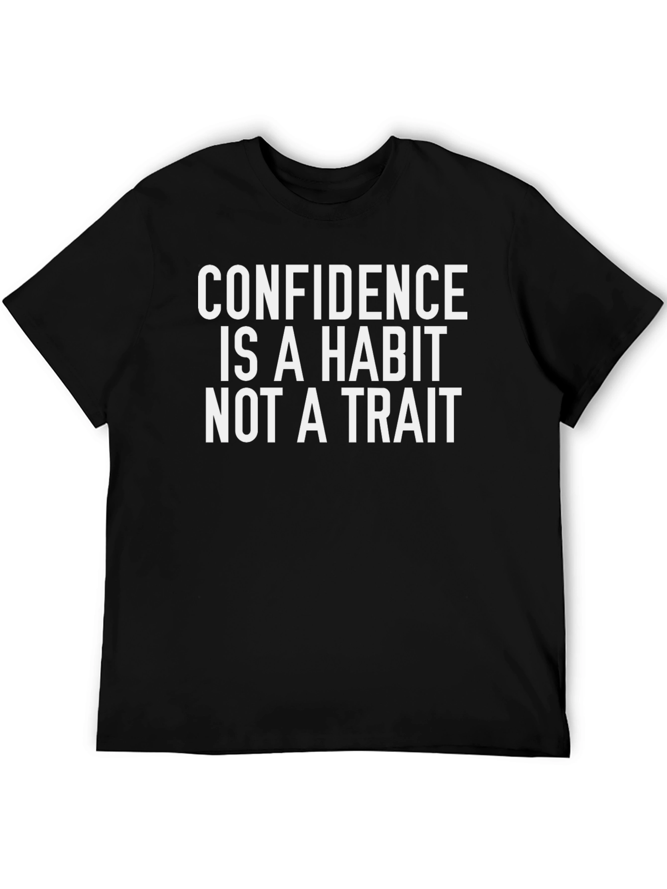 Black Confidence Habit Tee - Mens Graphic T-Shirt view 5