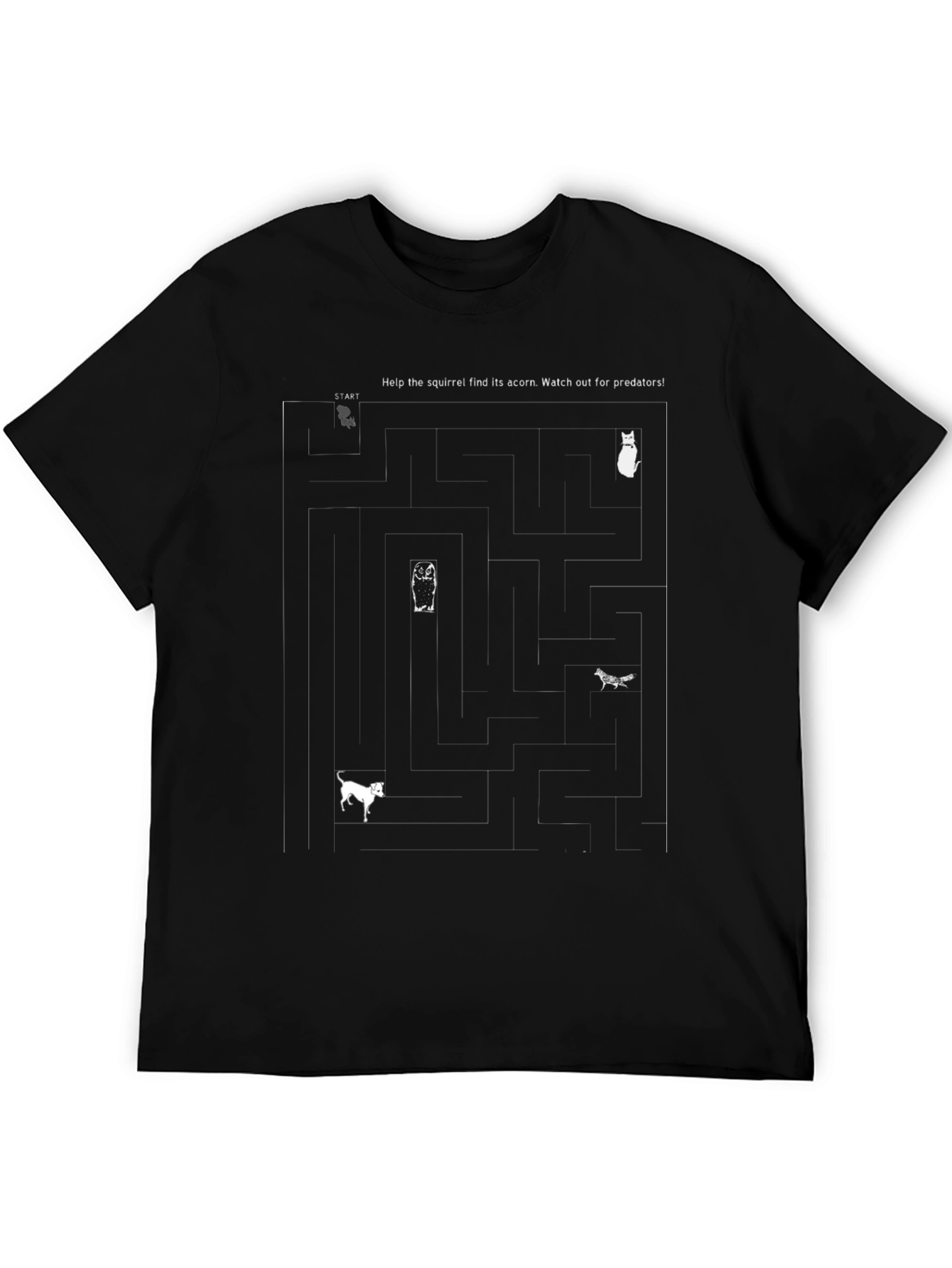 Black Squirrel Maze T-Shirt view 5